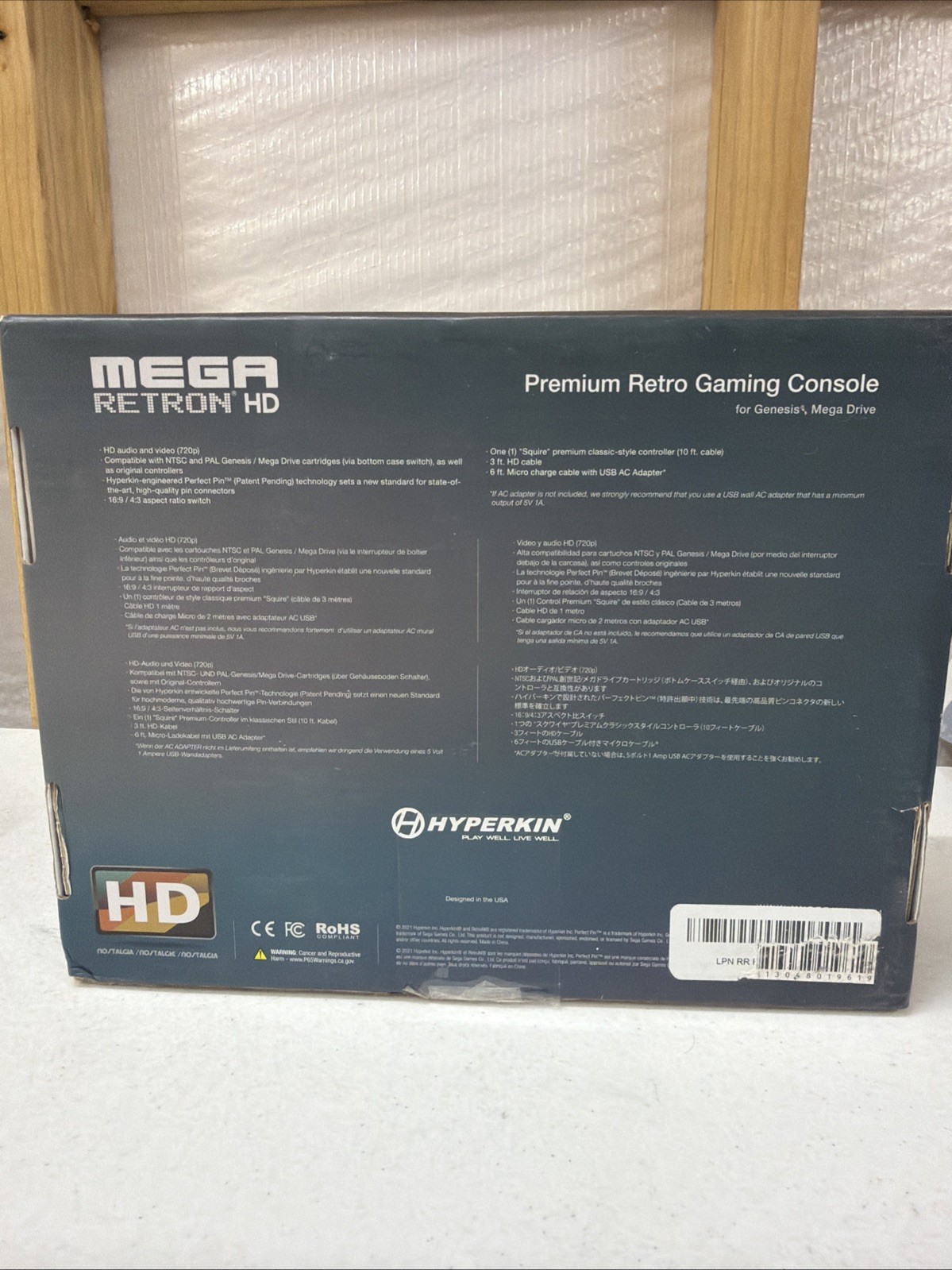 Hyperkin Mega Retron HD HDMI Home Console Black Red Sega Genesis Mega Drive