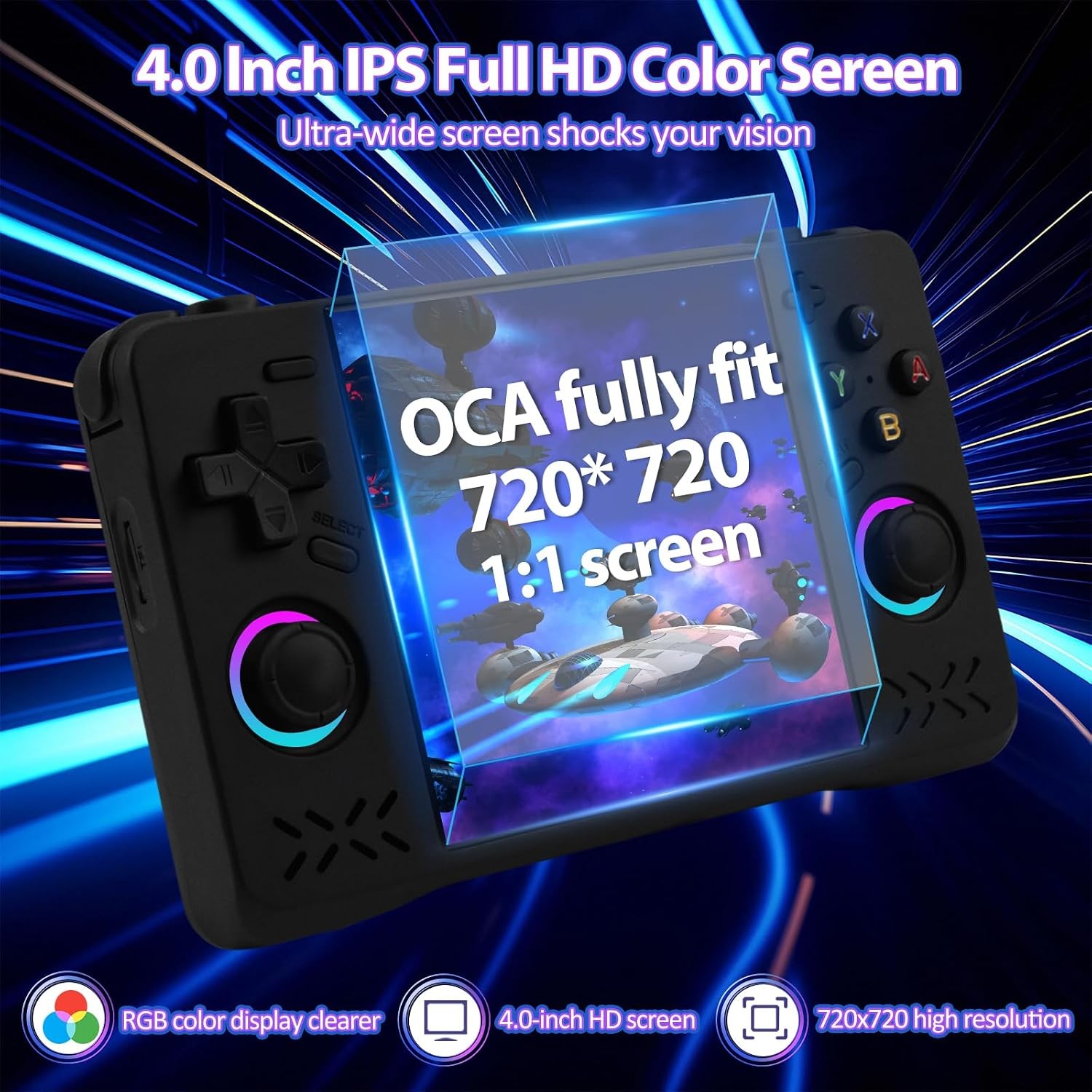 Upgraded XF40H Handheld 4.0 4K IPS 128GB Black Linux