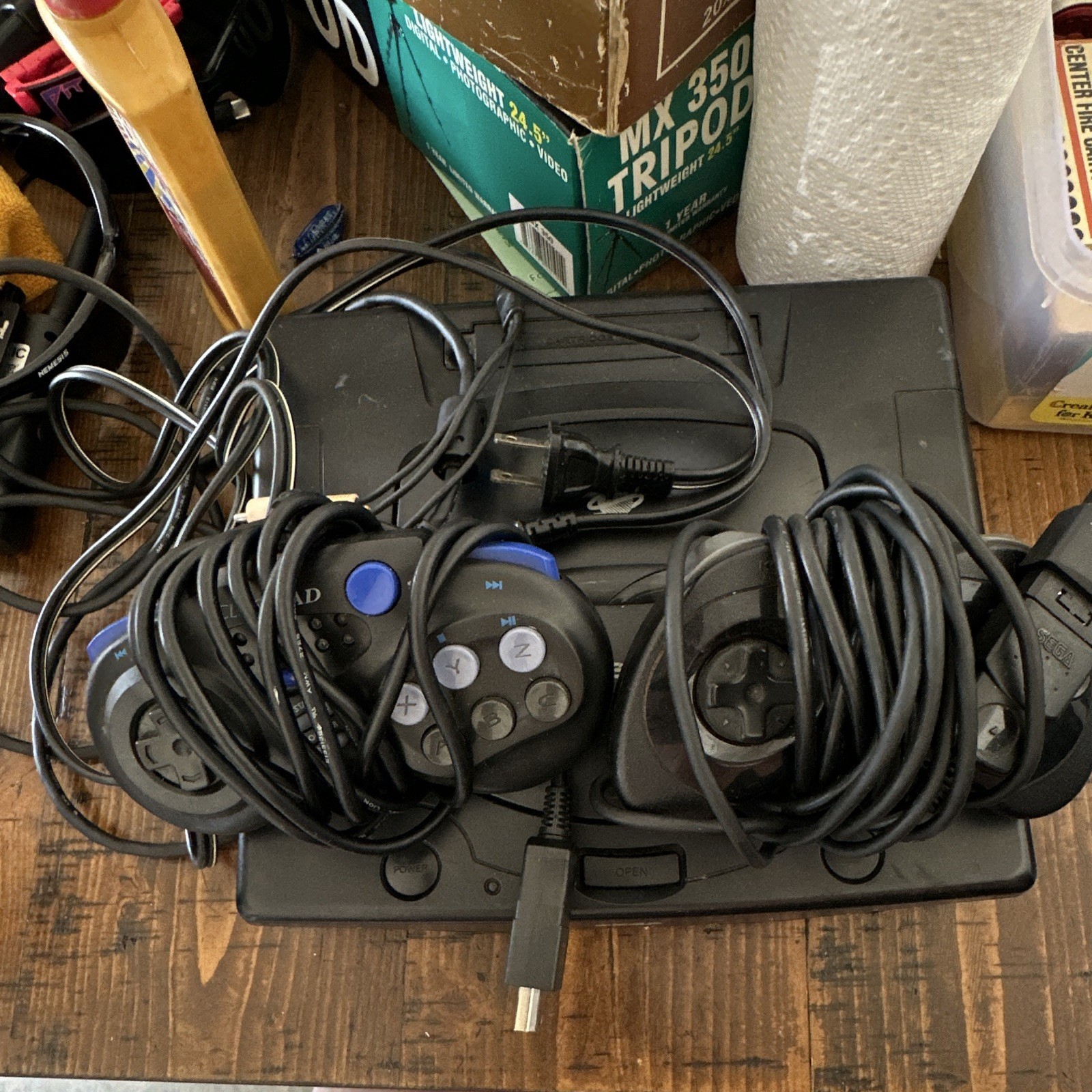 SEGA Saturn MK-80000A Black Console NTSC-U/C w/ Controllers & Cables 1995
