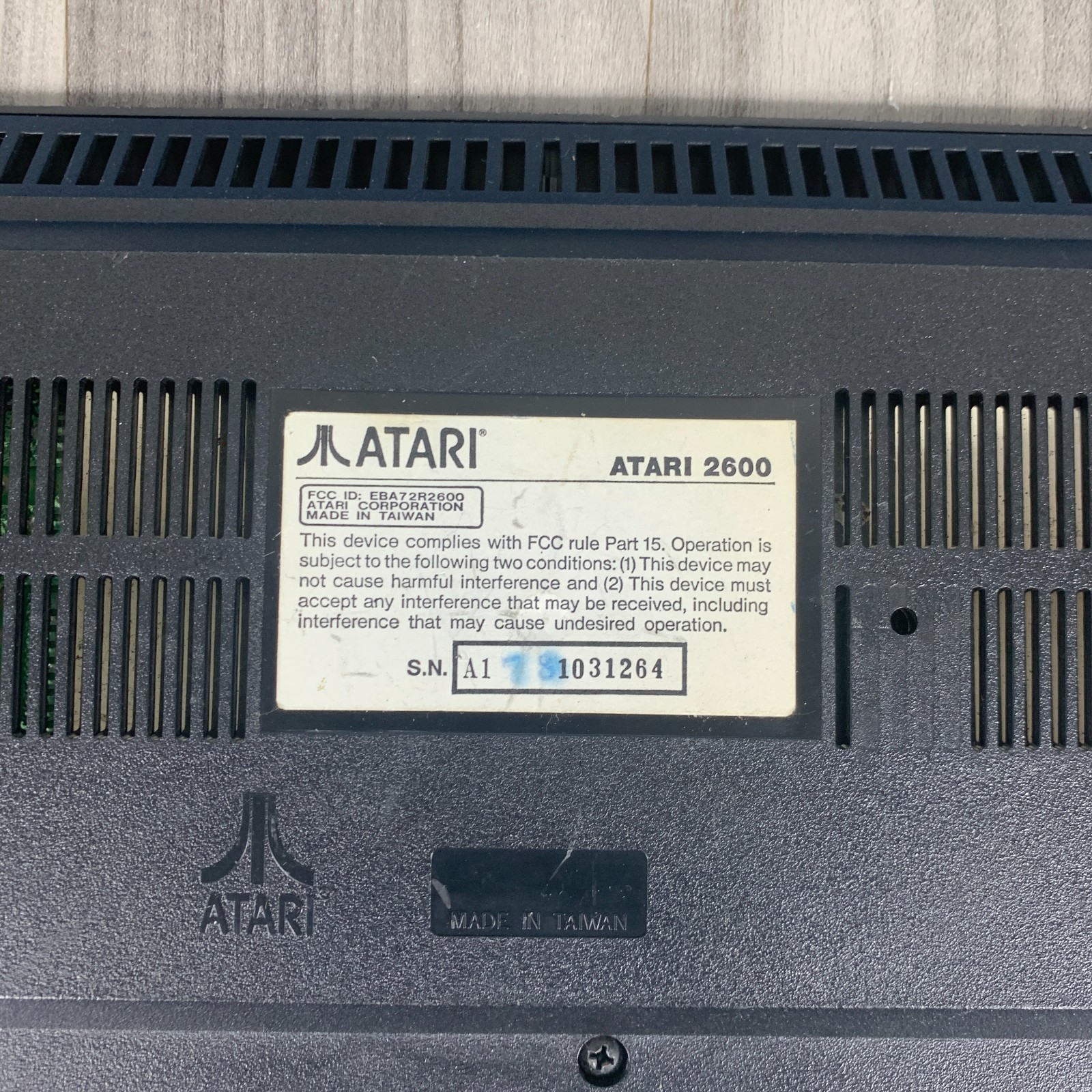 1 Chip Atari 2600 JR Console Only Very Rare Collectors Item