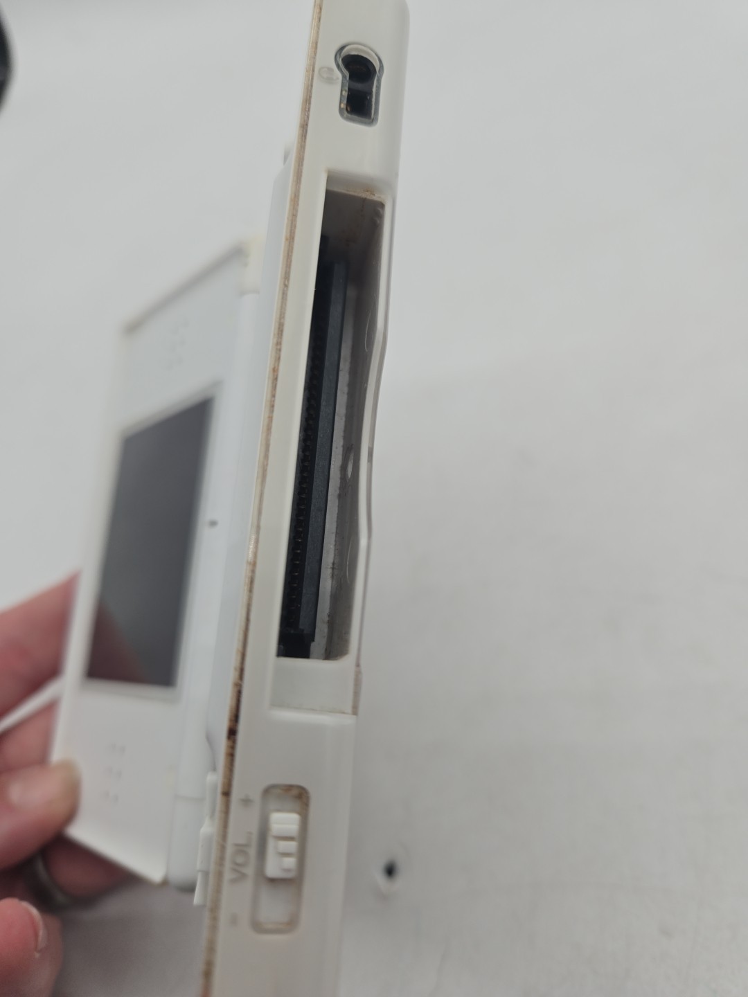 Nintendo DS Lite Polar White Handheld System Bundle Charger Game Stylus Clean!!!