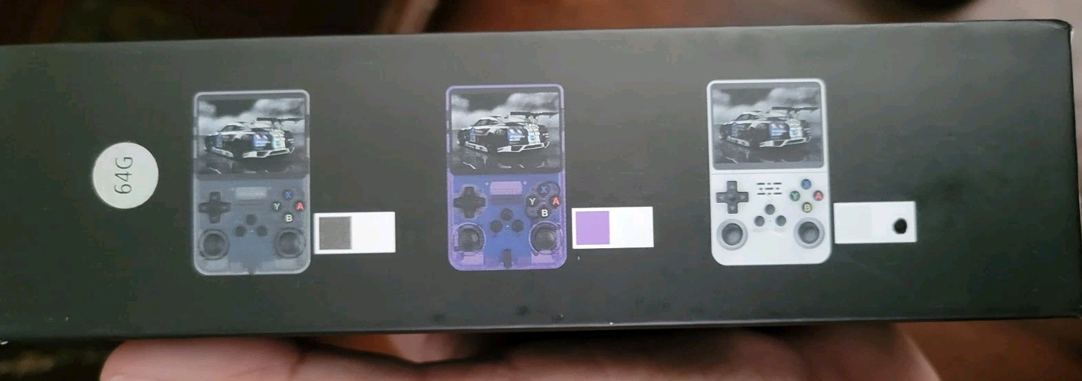 R36S Handheld Game Console 64GB Purple 640×480 Eye Protection USB-C