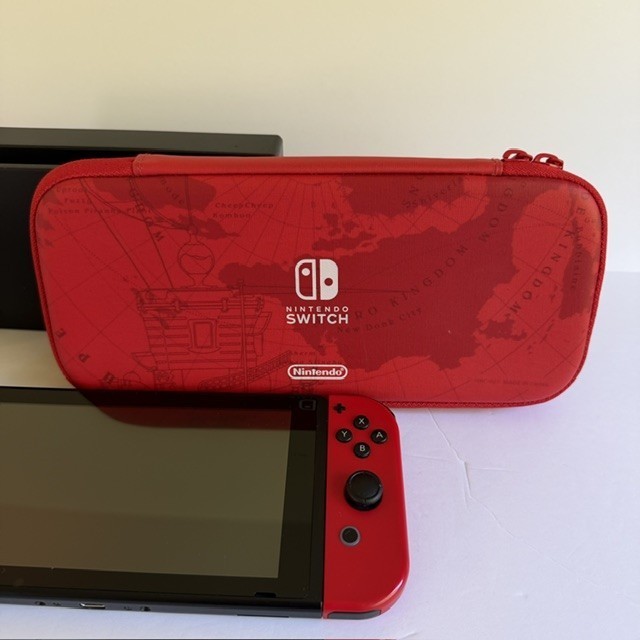 Nintendo Switch HAC-001 Console with Dock, Charger & Carrying Case Red Joy-Cons