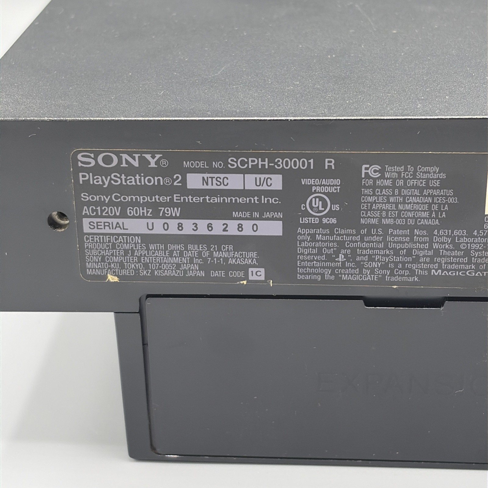 Sony PlayStation 2 Console SCPH-3001 R Near Mint Cosmetic Powers On Black Screen