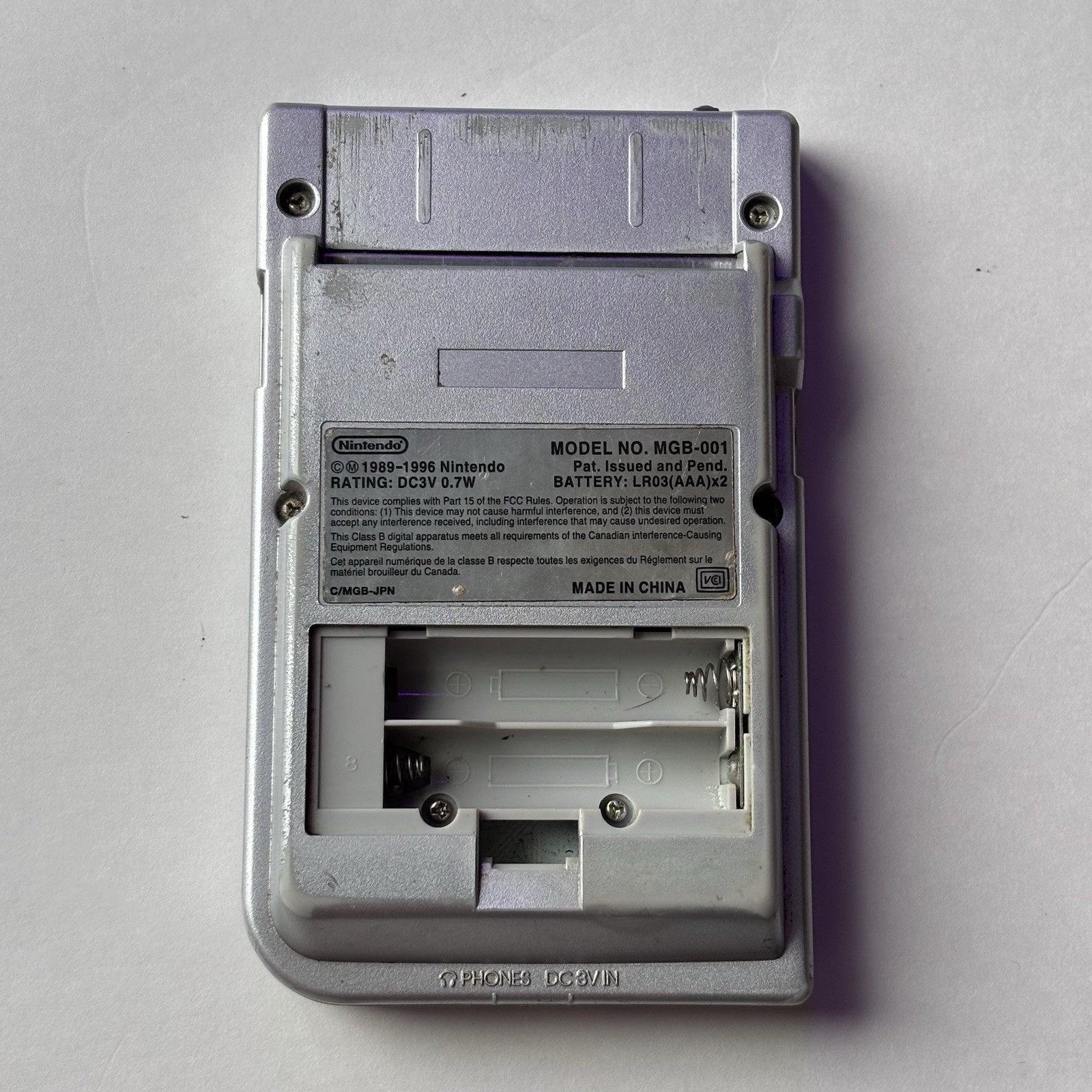 Nintendo Game Boy Pocket Silver With Dr Mario Tested Works