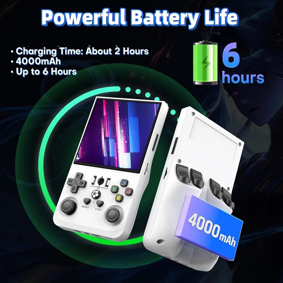 R36S R40S PRO Handheld Video Game Console 30000 Games 3.5 Inch Screen
