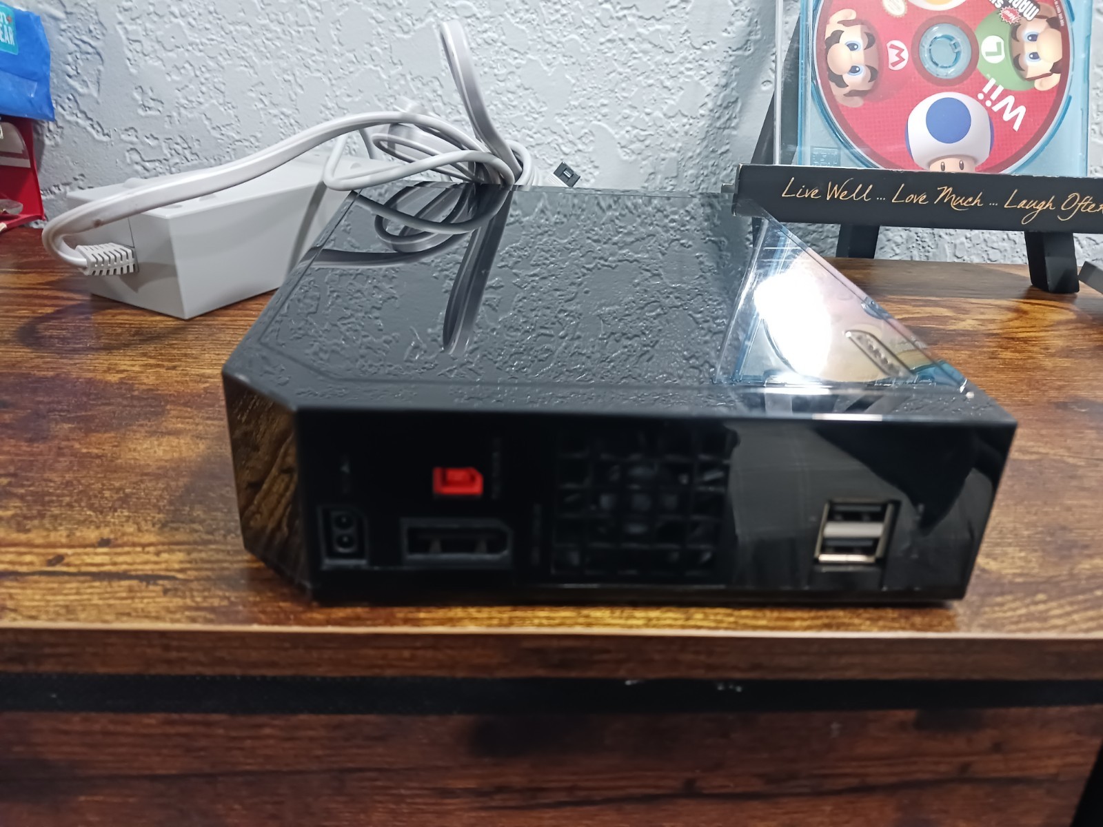 Nintendo Wii RVL-101 Black Console Bundle New Super Mario Bros Wii GameCube