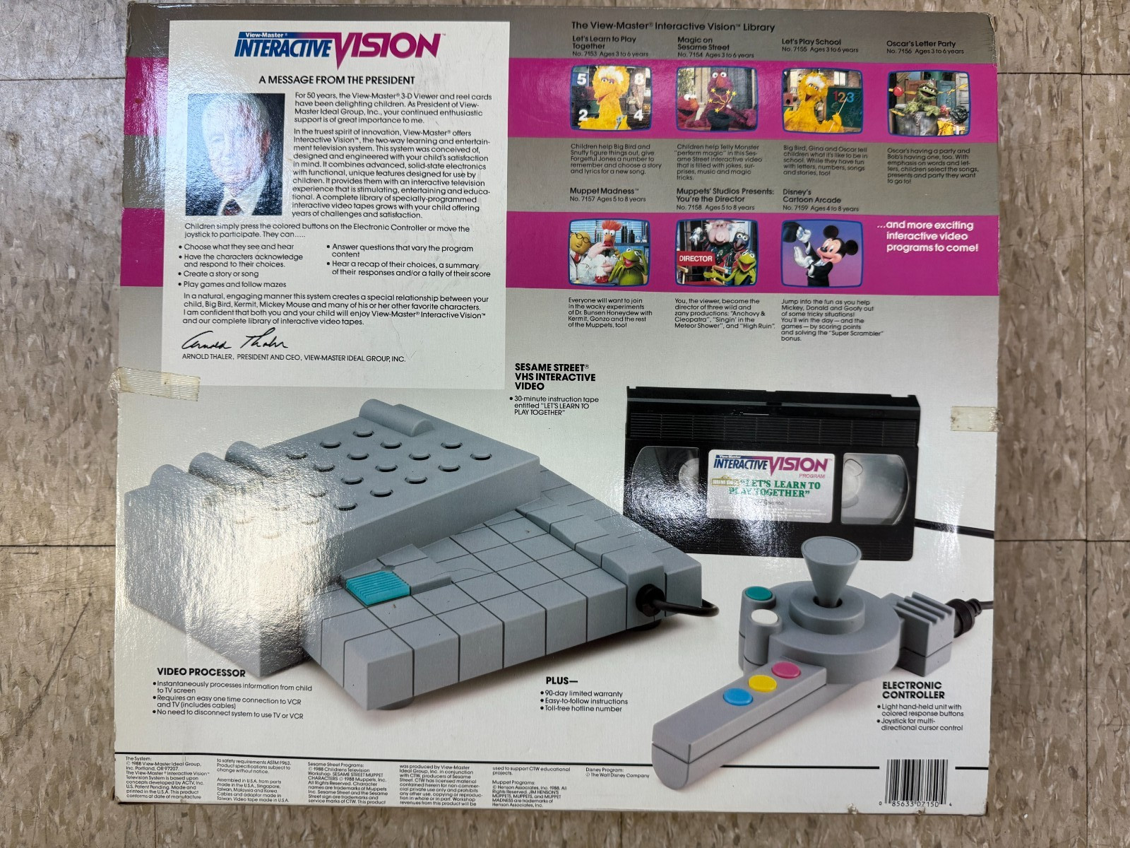 View-Master Interactive Vision Console System Boxed NO GAME Missing VHS