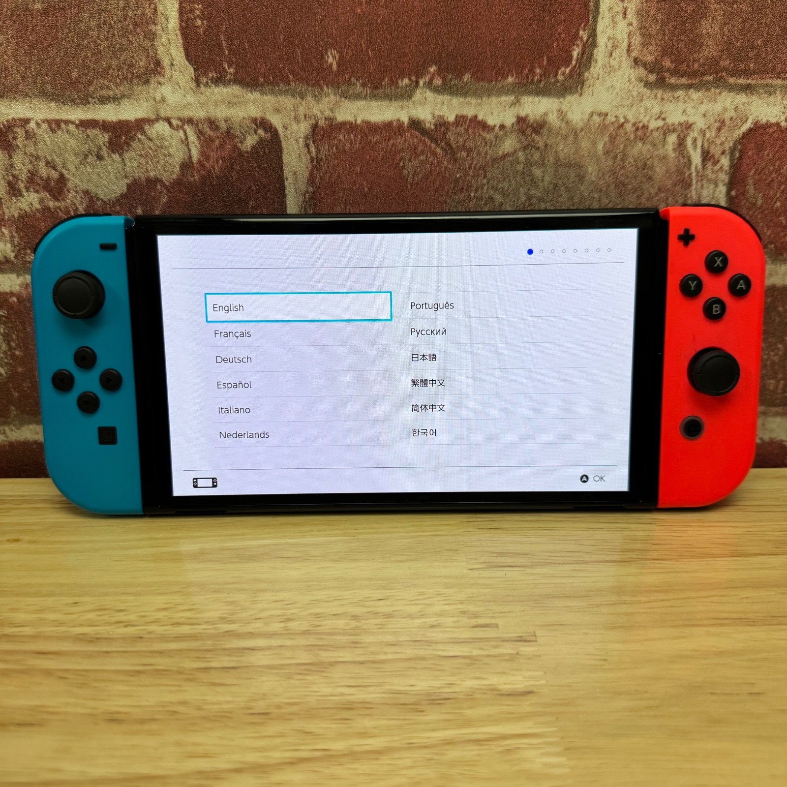 Nintendo – Switch OLED Handheld Console – 64GB Model: HEG-001 with B/R Joycon