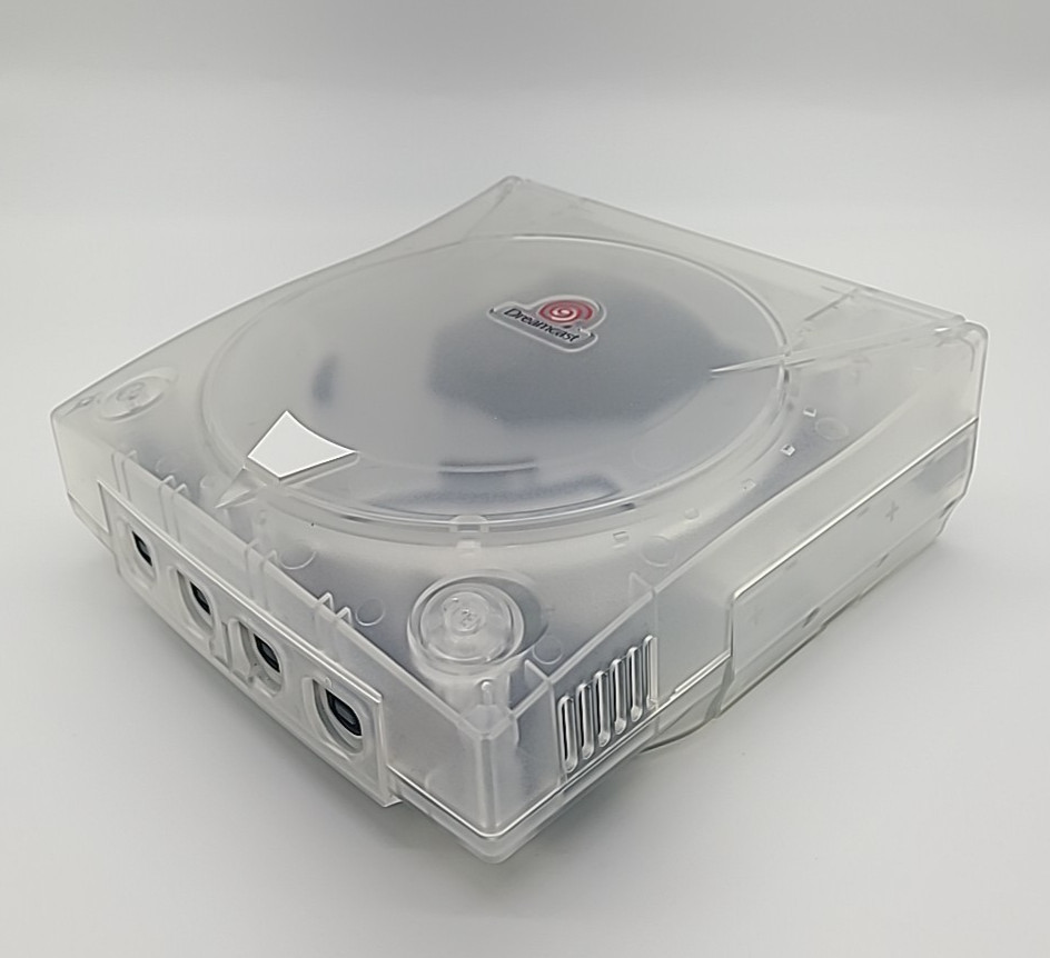 Sega Dreamcast Console System Bundle Clear Case & New Clock Battery HKT-3020