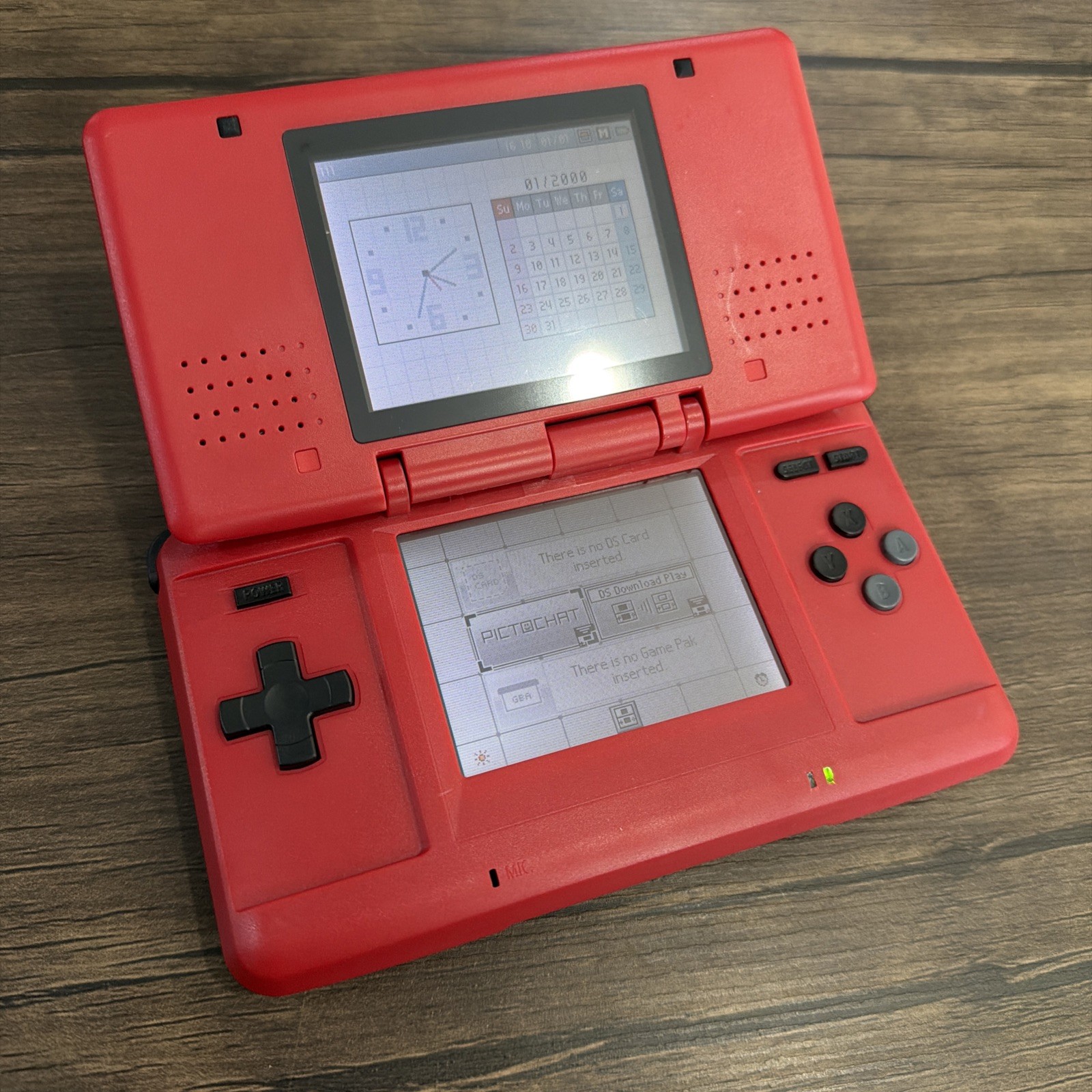 Original Nintendo Red DS Console New XY Pokemon Shell/Screens/Broke Digitizer