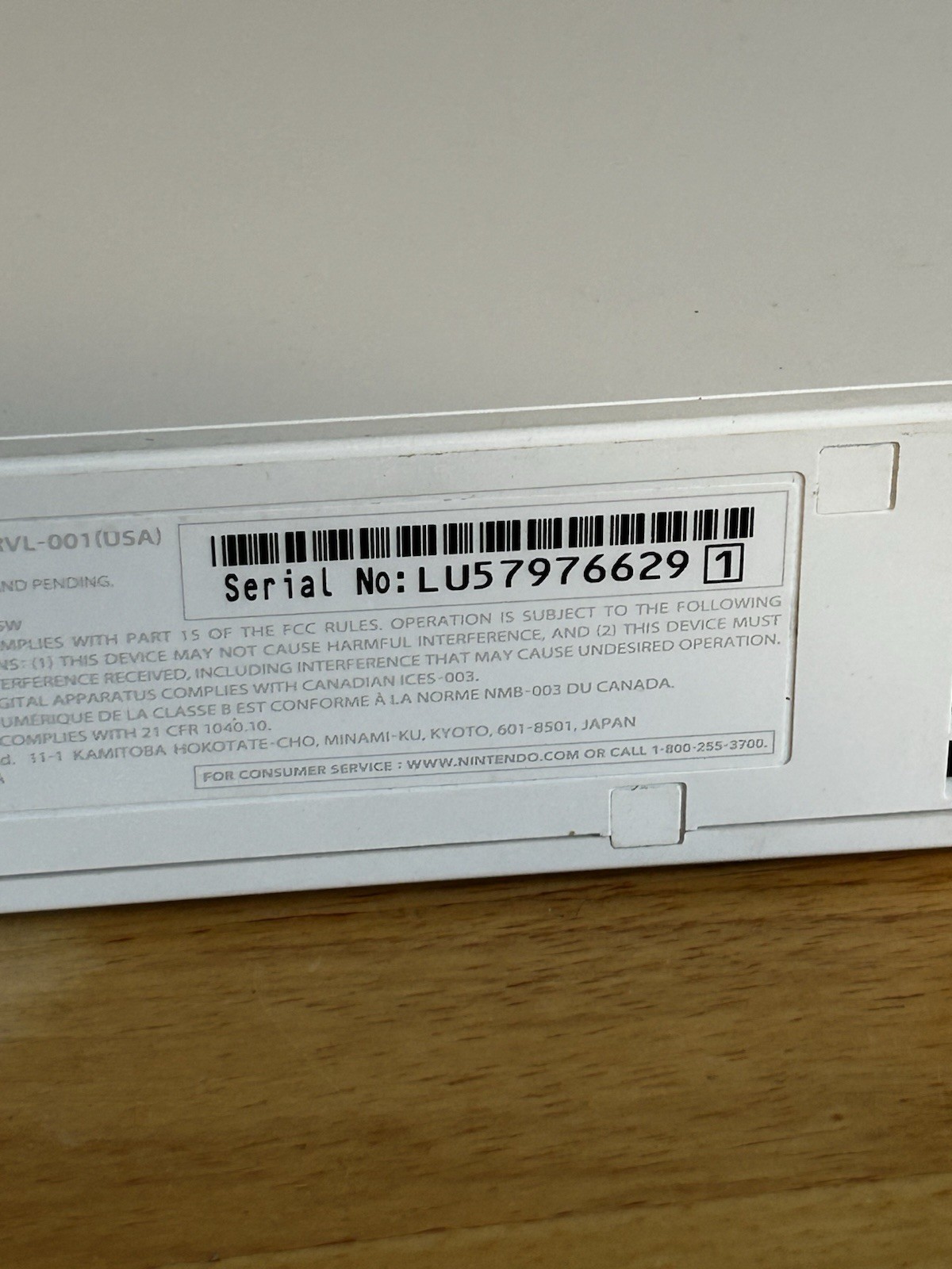 Nintendo Wii System Console Only (RVL-001) USA Parts Only READ DESC