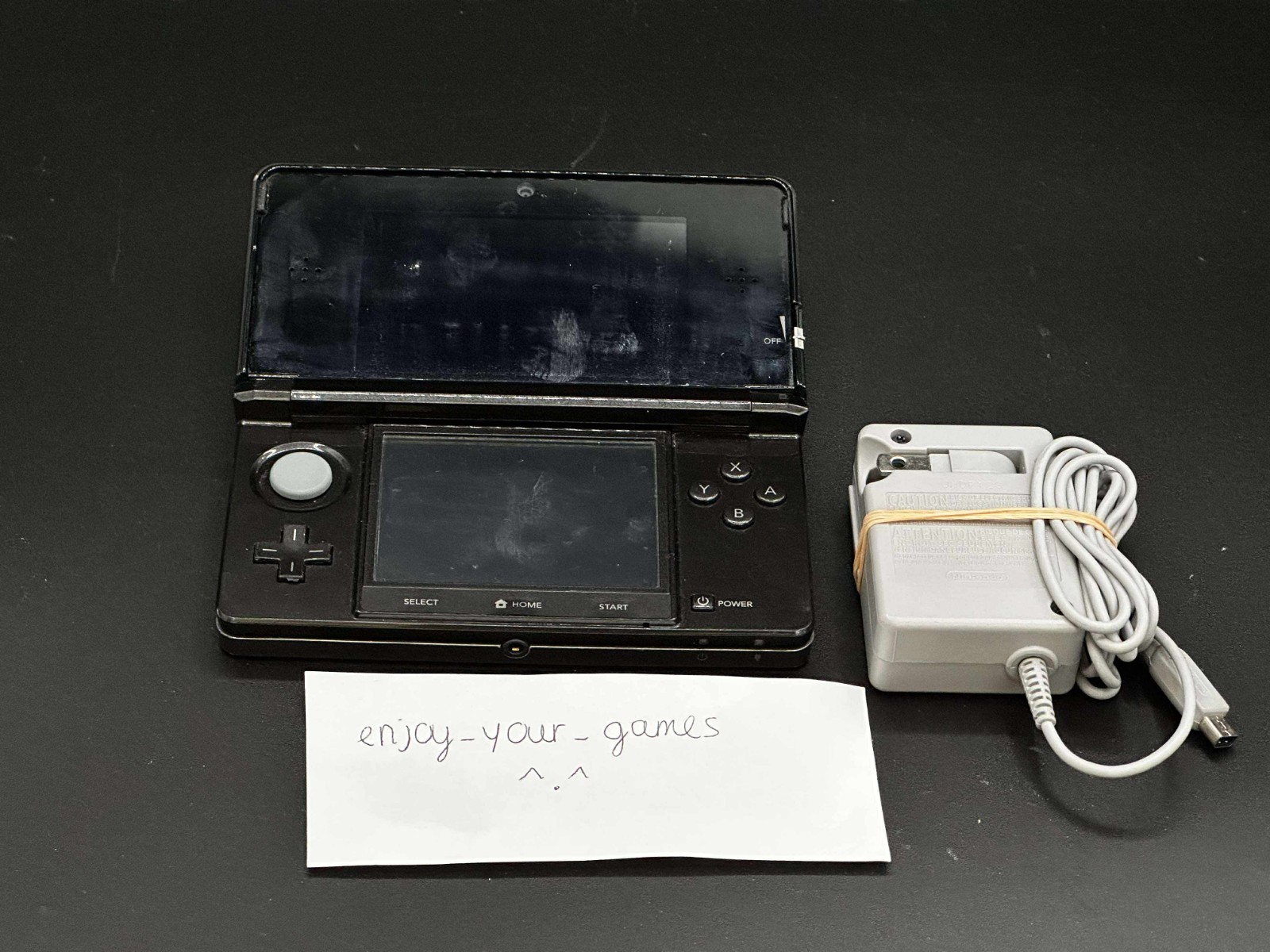 Nintendo 3DS Black Model | English | Charger | US Seller-SHIP IN 1-DAY