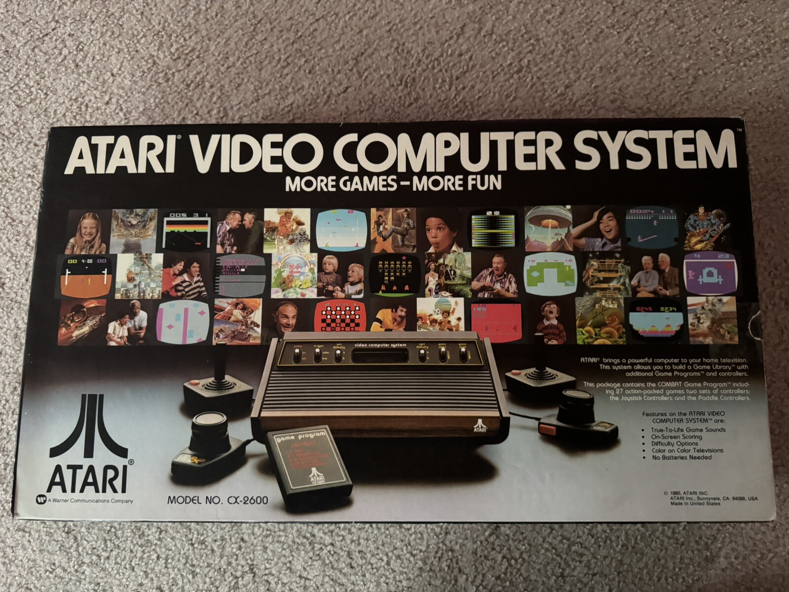 RARE Prestine Condition Atari CX-2600 Video Computer System Console 1982 Box See