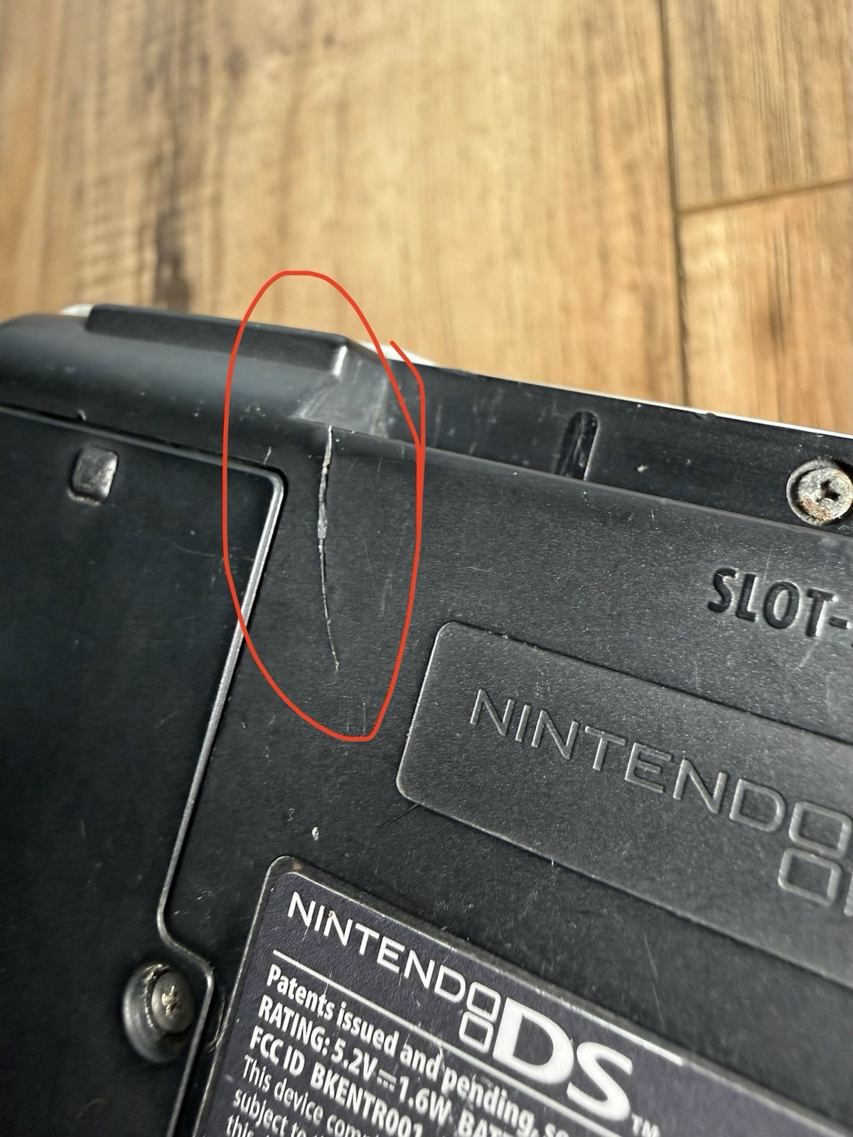 Nintendo DS Original (Titanium Silver, NTR-001) – FOR PARTS OR REPAIR – NO POWER