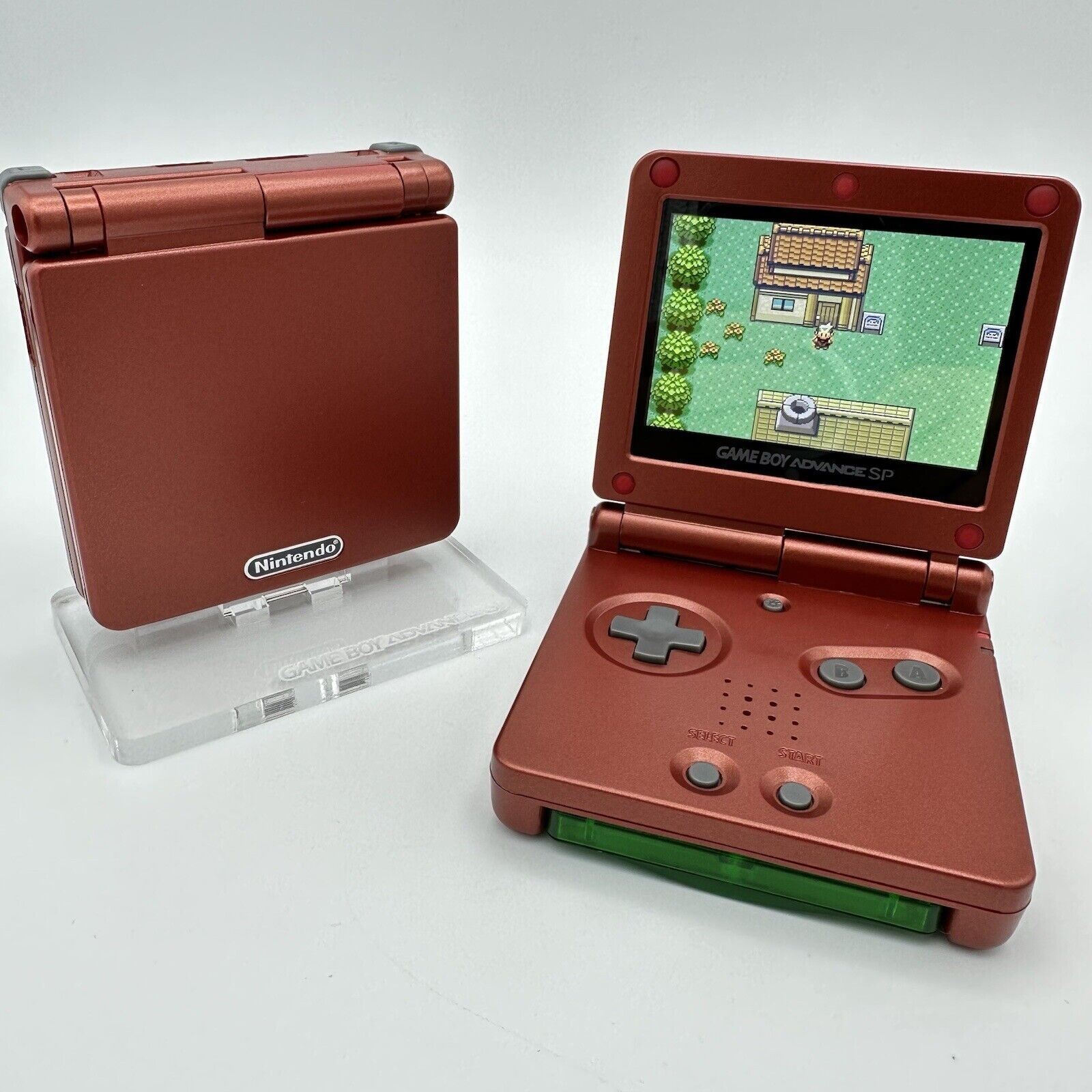 Nintendo Gameboy Advance SP Pokémon V5 IPS LCD Reshell Glass Screen &New Battery