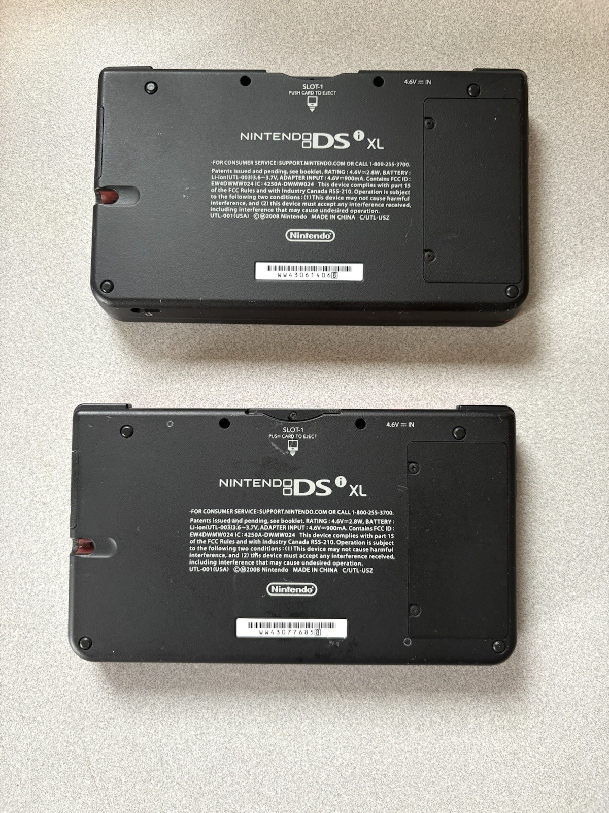 Nintendo DSi XL Super Mario Bros. 25th Anniversary Edition Red (2x) FOR PARTS