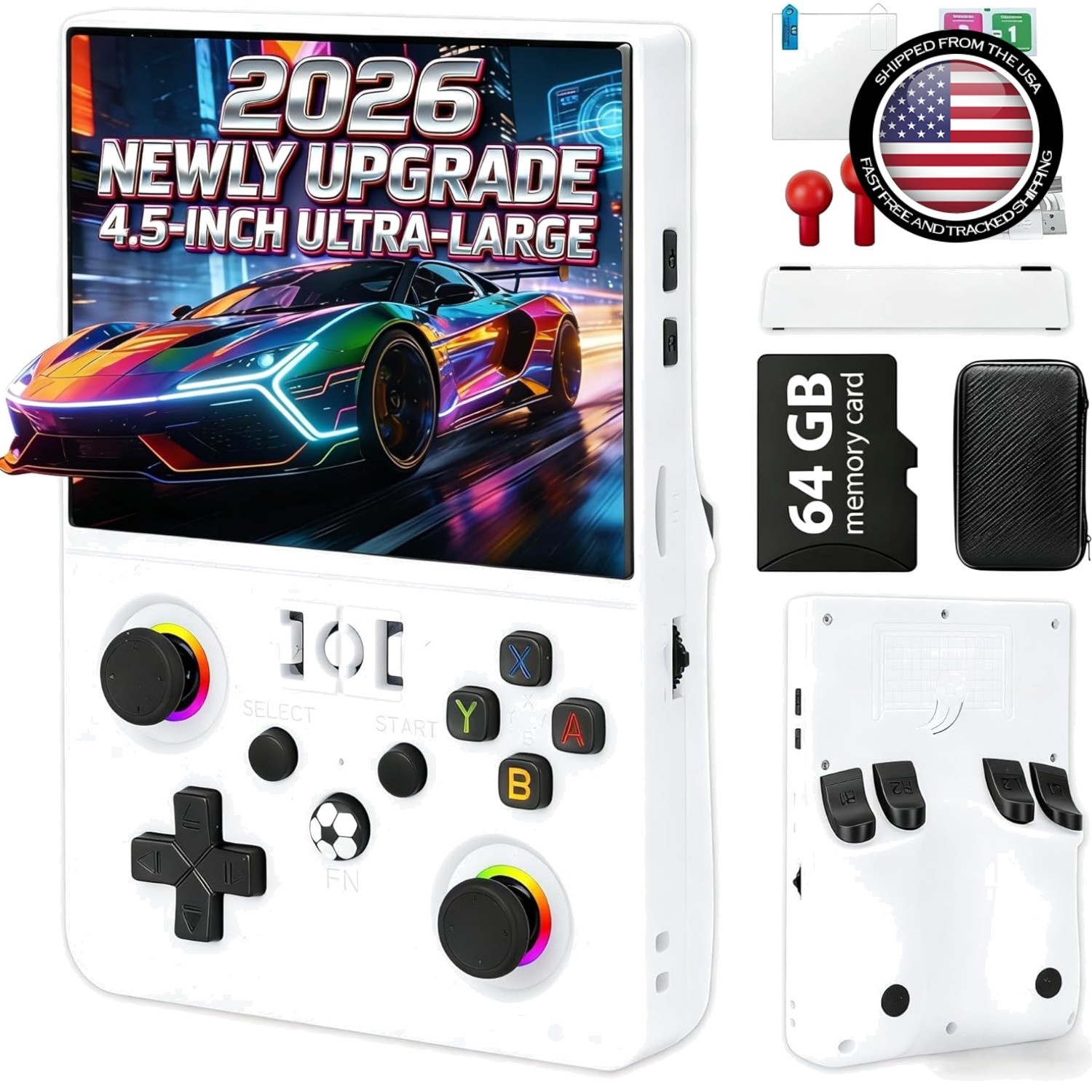 Portable R36MAX II Game Console – 64GB, 4000mAh Battery, Ultimate Gaming Gift