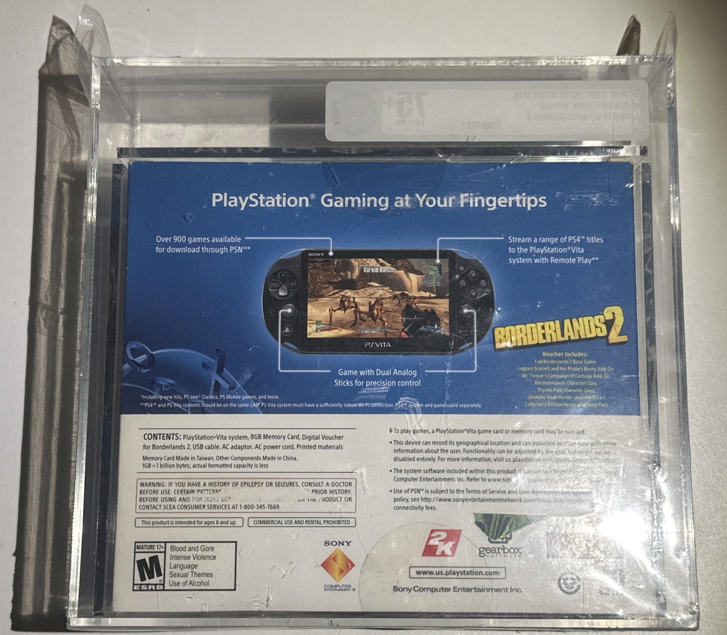 Graded Vga 75+ Borderlands 2 -Limited Edition- PlayStation Vita Bundle PCH-2001