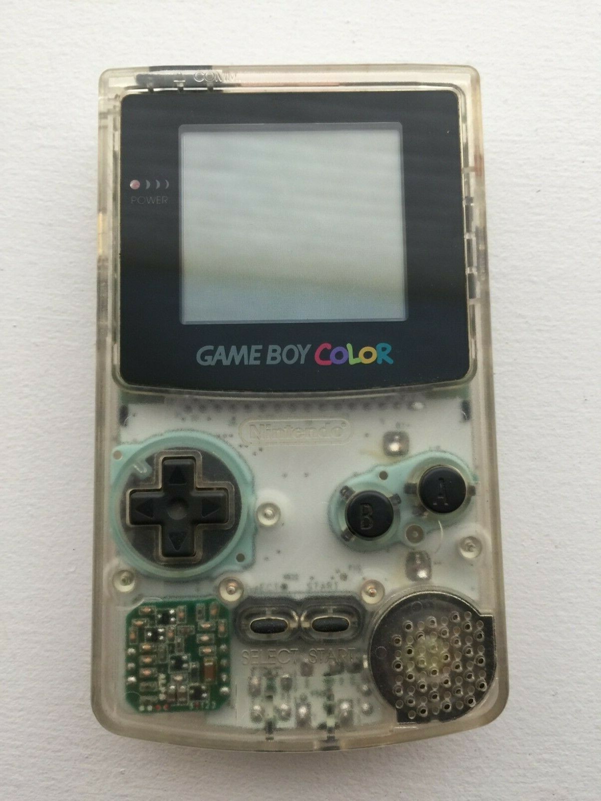 Nintendo Game Boy Color CGB-001 – Clear Skeleton – 100% OEM Tested Works