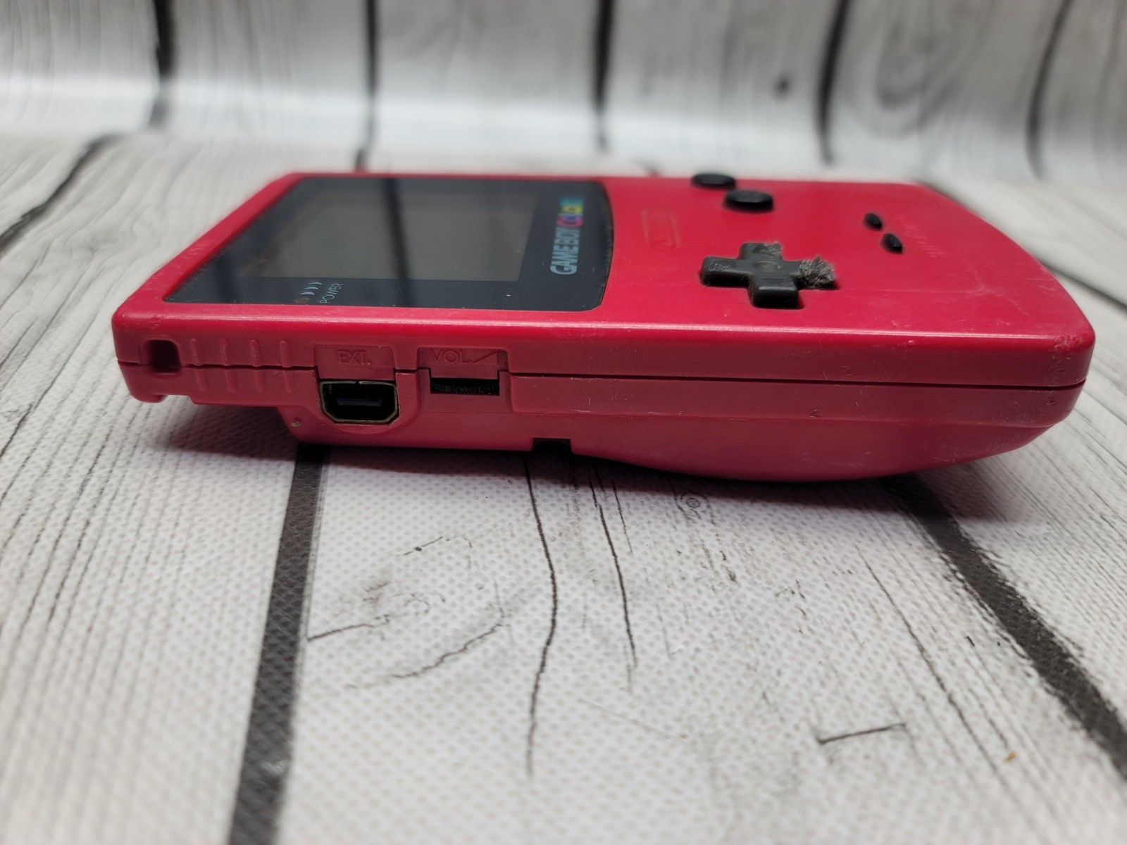 Nintendo Game Boy Color CGB-001 Berry Red Handheld Console As Is For Parts