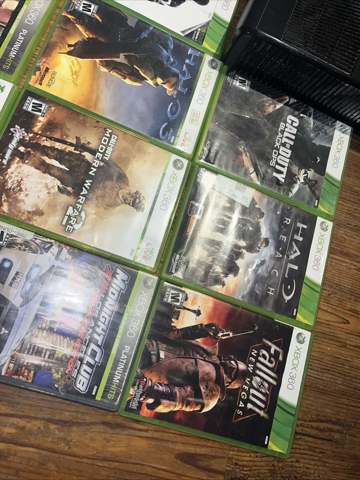 Microsoft Xbox 360 S Slim Black 250GB Replacement Console W/ Games Lot Bundle