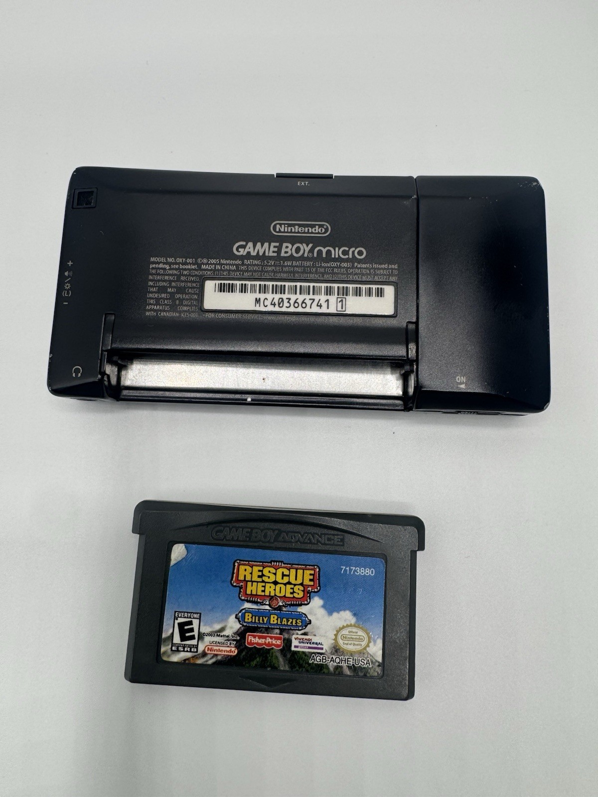 Nintendo Game Boy Micro Silver & Black Handheld Console