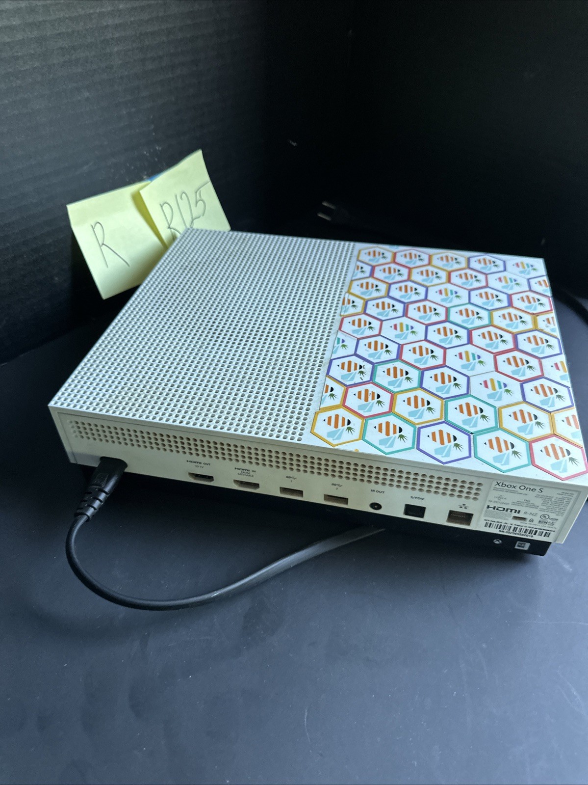 Microsoft Xbox One S Console Model 1681 White Tested Working No Controller #R125