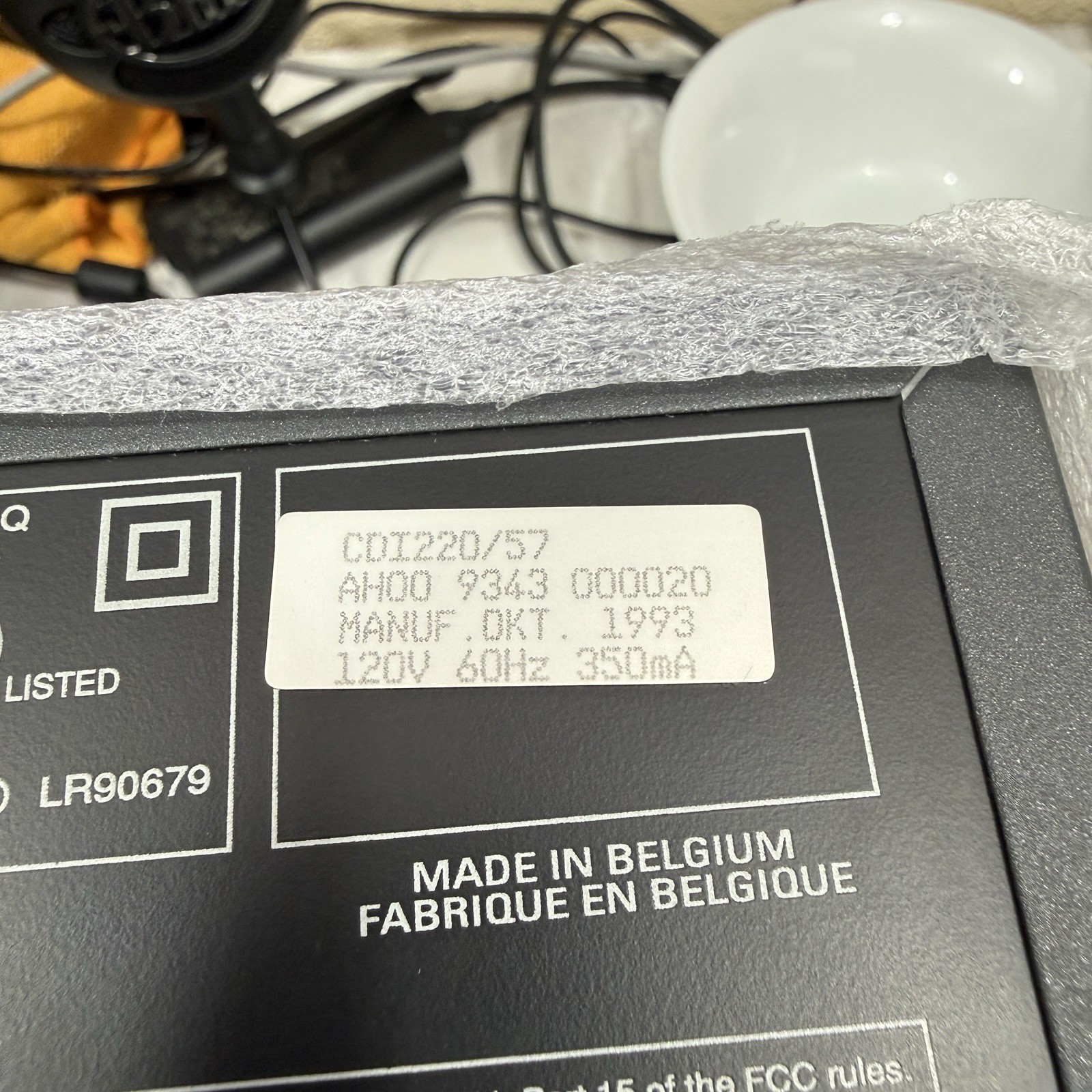 1991 PHILIPS CD-i CONSOLE CDI 220 BK02 – Tested, Needs Laser or Disc Drive Motor