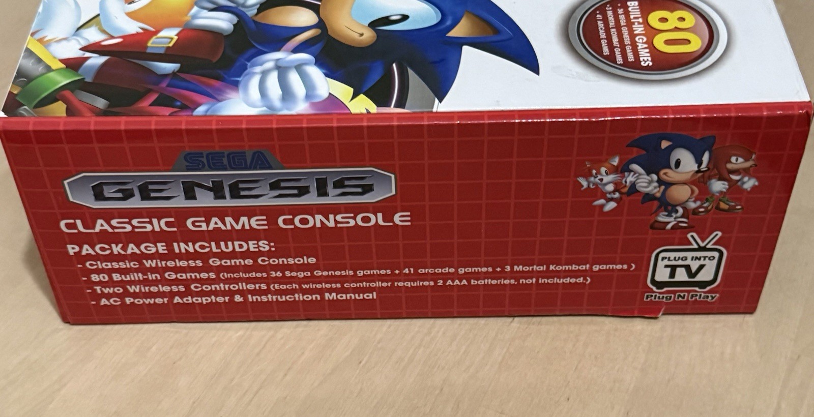 SEGA Genesis Classic Game Console 80 Built-In Games 2 Wireless Controllers
