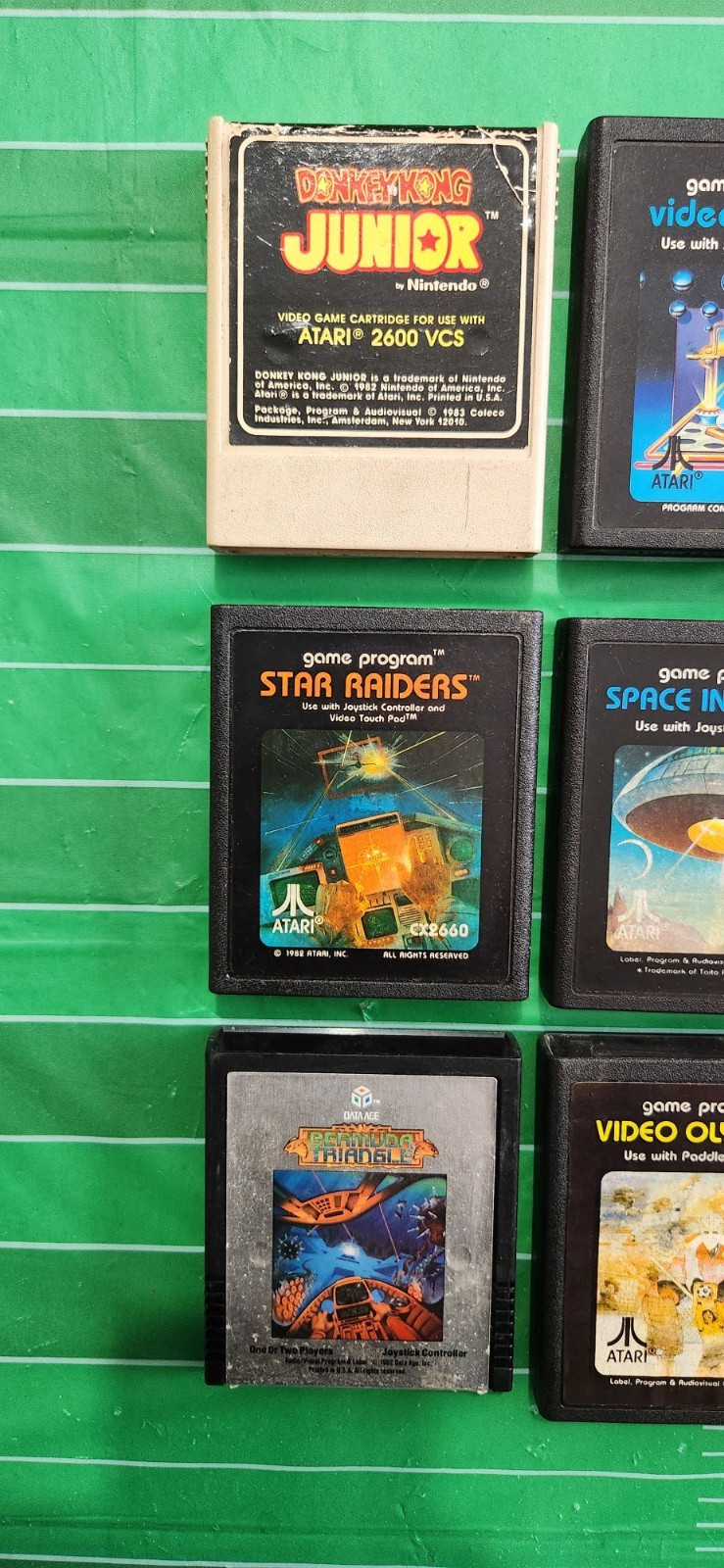 1980’s Atari 2600 Vintage Video Game Console with Controllers and 15 Games