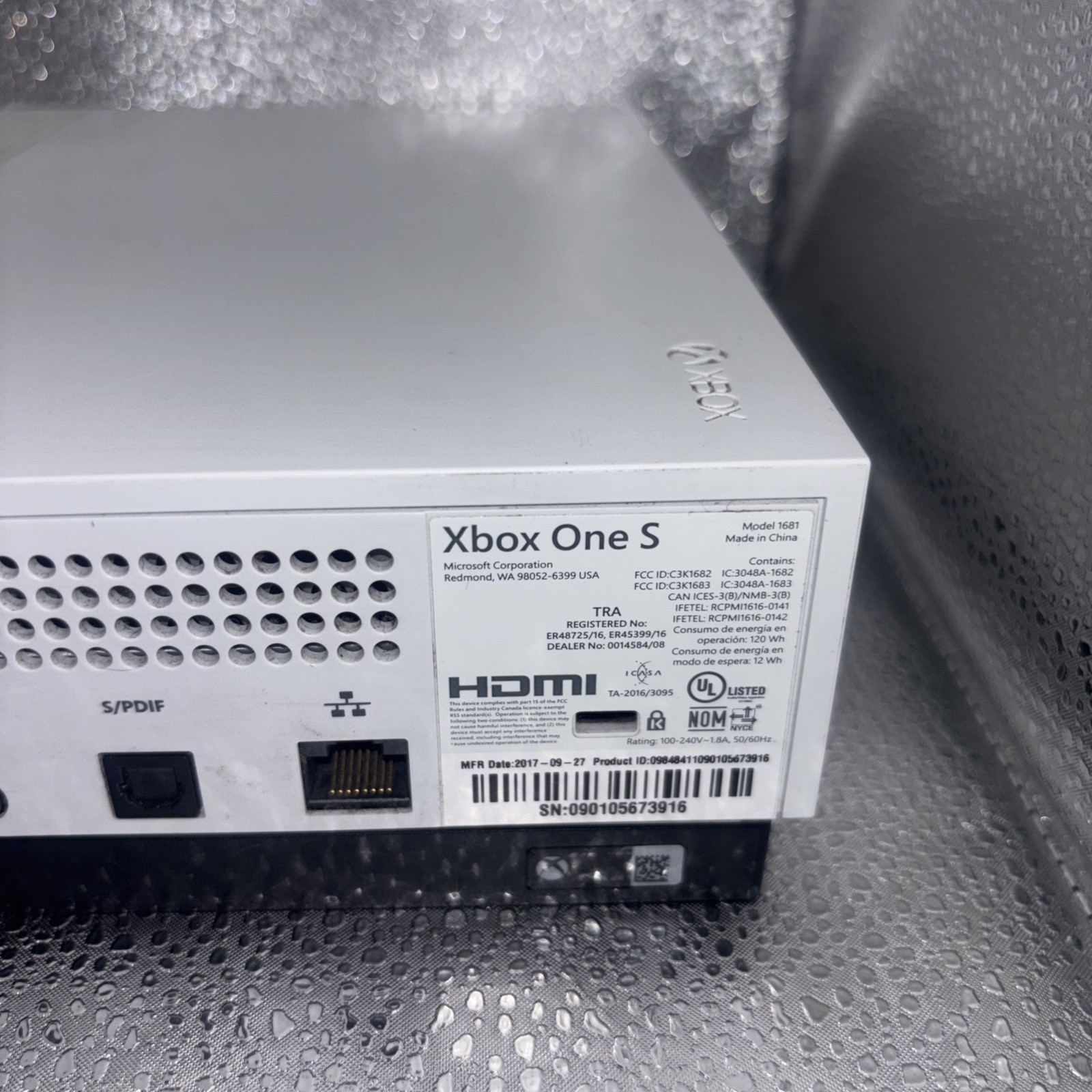 Microsoft Xbox One S White 500GB Model 1681 Console Only – Tested & Working!