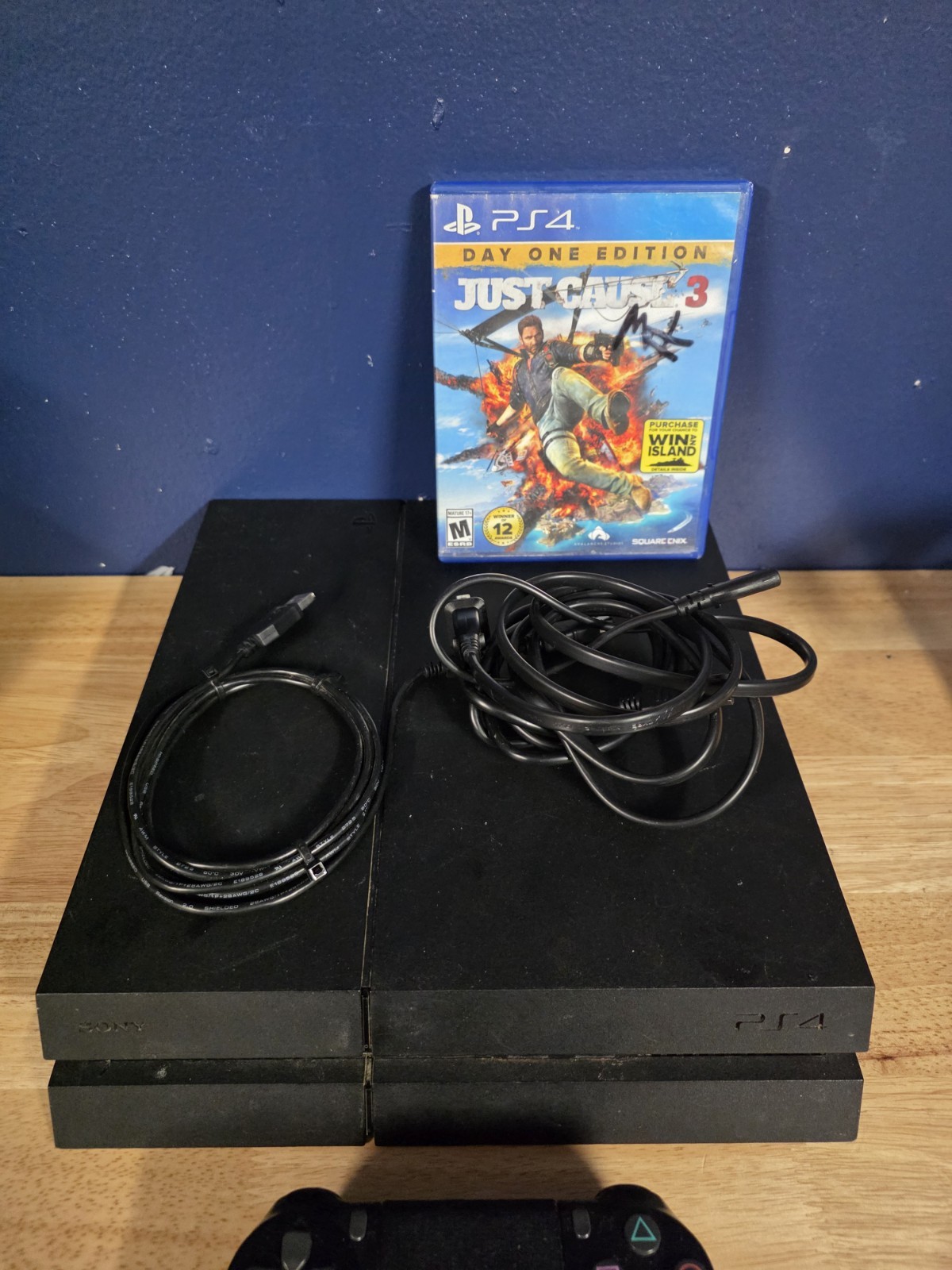 Sony Playstation 4 500GB Black Console PS4 W/ Controller & Cords Tested Working