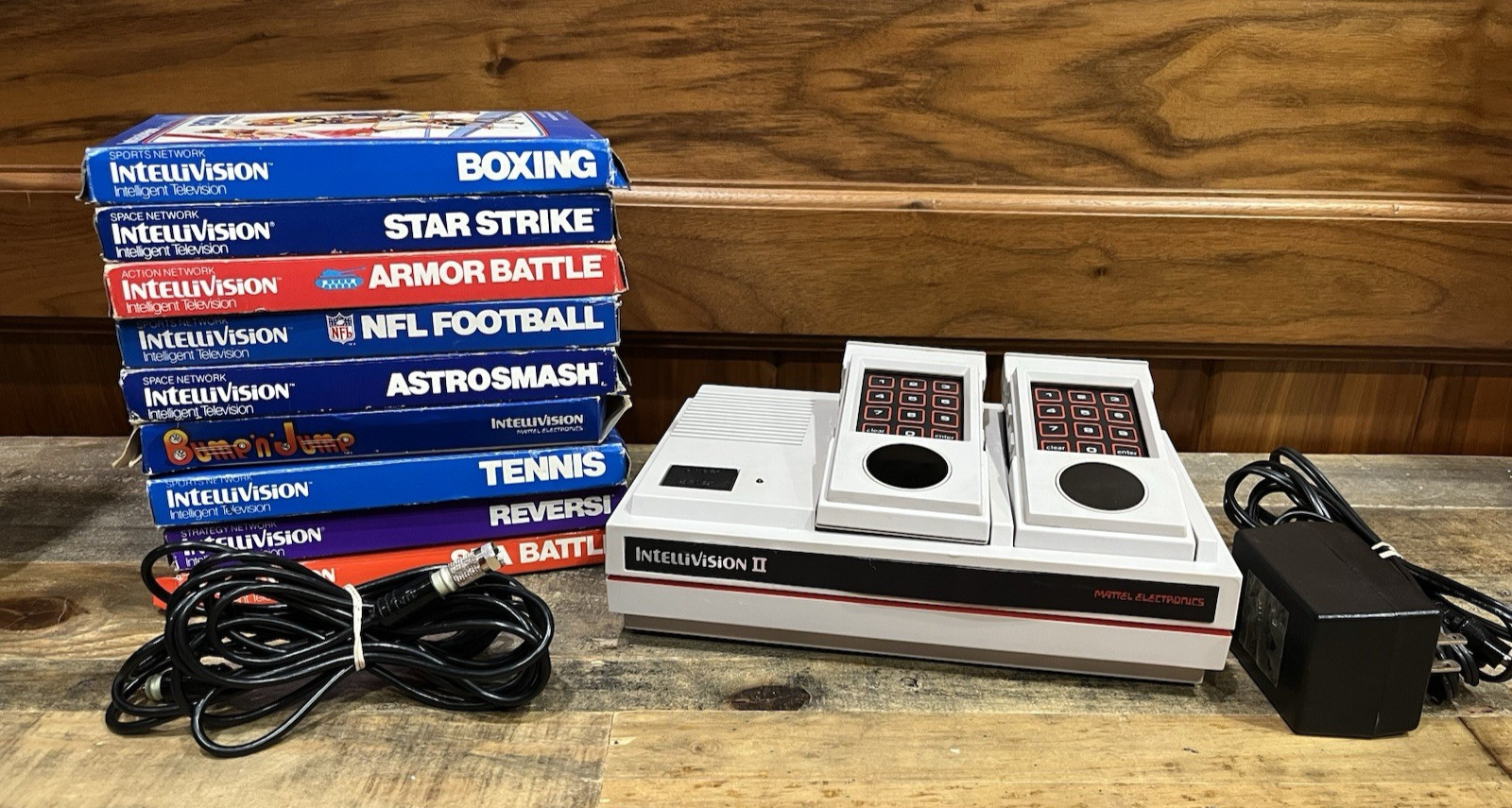 Vintage Mattell Intellivision II Console & 9 Games in boxes – TESTED & WORKS!
