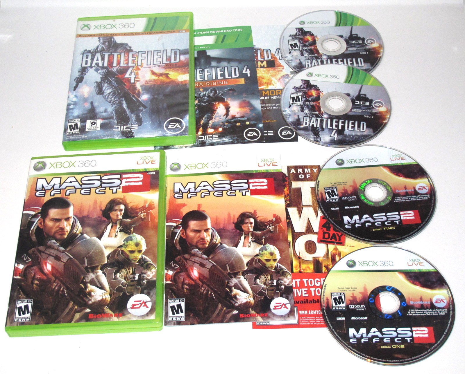 XBOX 360 Slim Console Bundle LOT Nr Mint & 100% OEM + Controller & 12 Games COD
