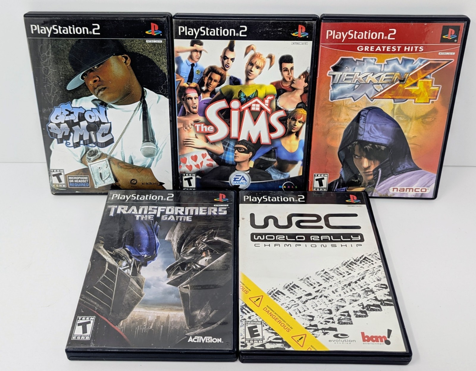 Sony PlayStation 2 PS2 Slim Console Bundle w/ 10 Games – Tekken 4, Sims, & More!