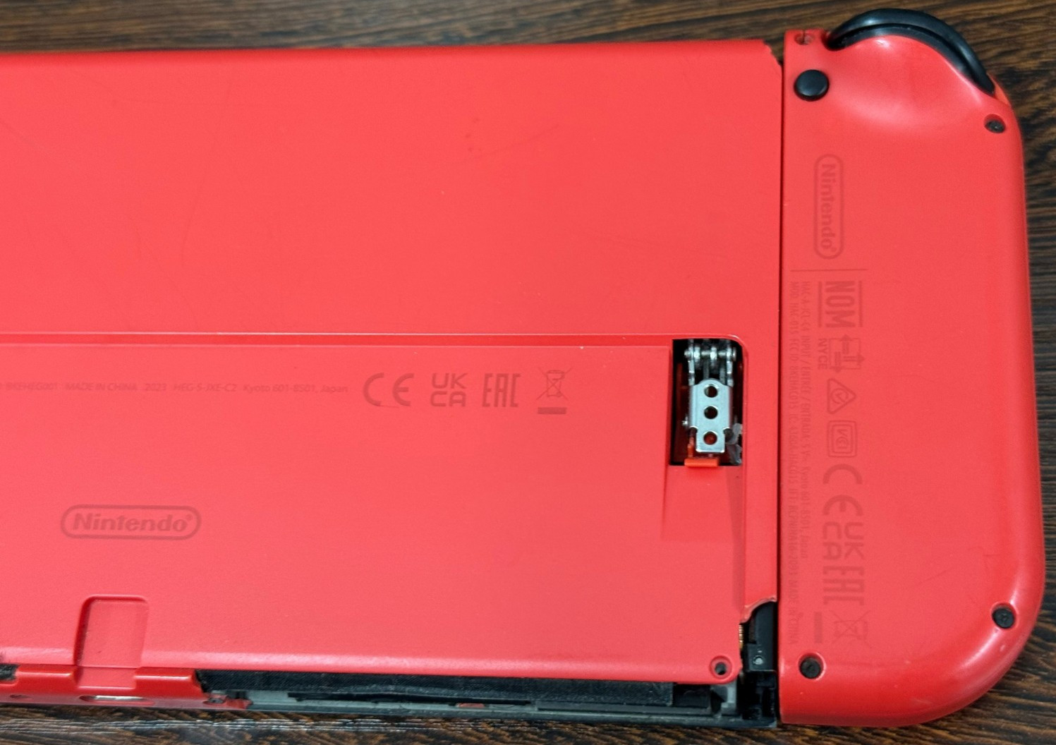 Nintendo Switch OLED – Red Model – Fair Used Cond – Chipped Plastic – Works READ