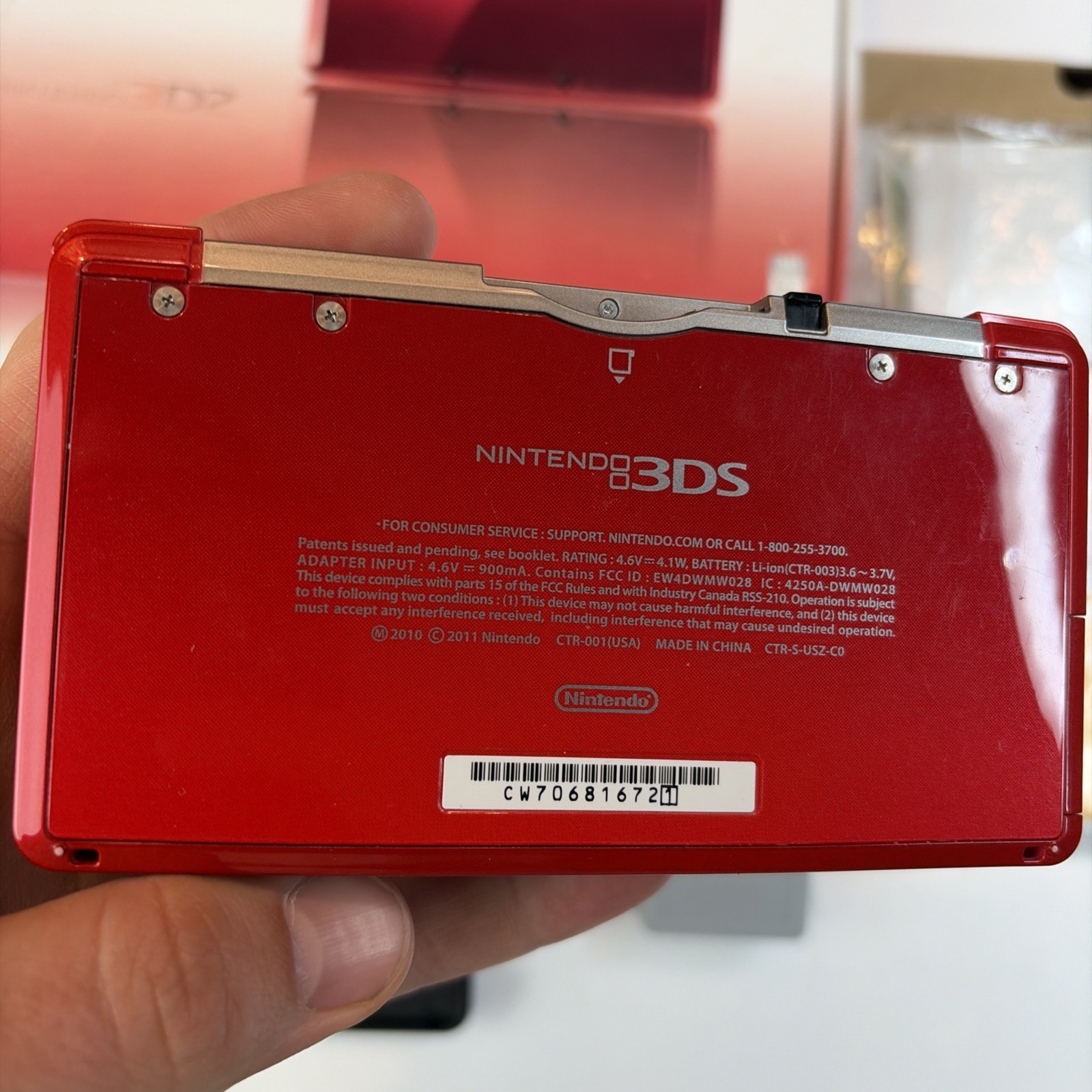 Nintendo 3DS Handheld System (CIB) – Flame Red US Model Complete Box CIB