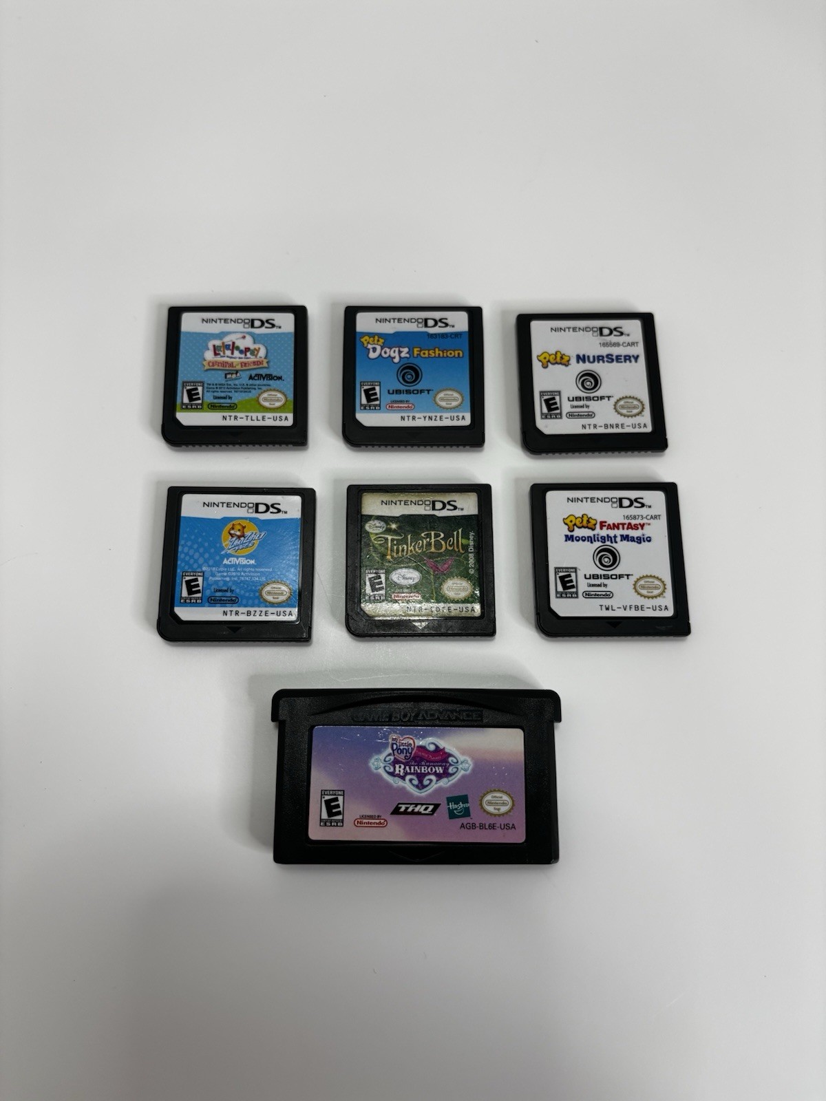 Nintendo DS Lite USG-001 Pink Handheld Console Bundle w/ 7 Games Charger Tested