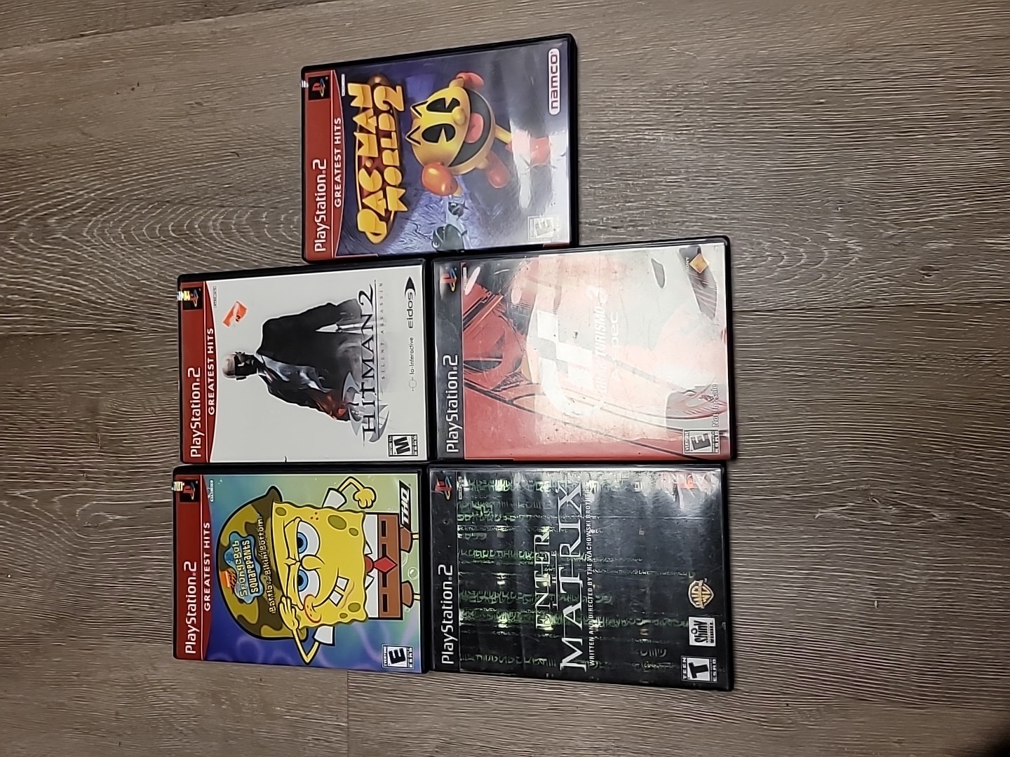 Sony PlayStation 2 Slim Charcoal Black Console Tested Bundle 5 Games