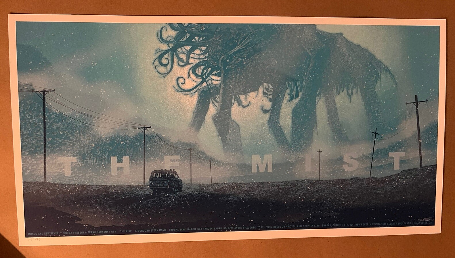SIGNED The Mist Mondo Mystery Movie Poster Daniel Danger Art Print Darabont Film