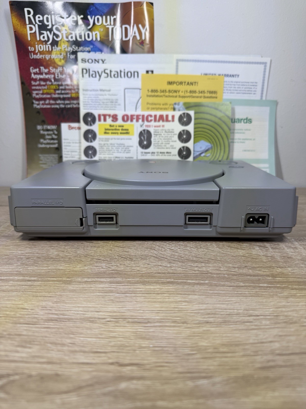 Sony PlayStation 1 PS1 Console Bundle (SCPH-7001) W/ Reg Card Manual & Inserts ✅