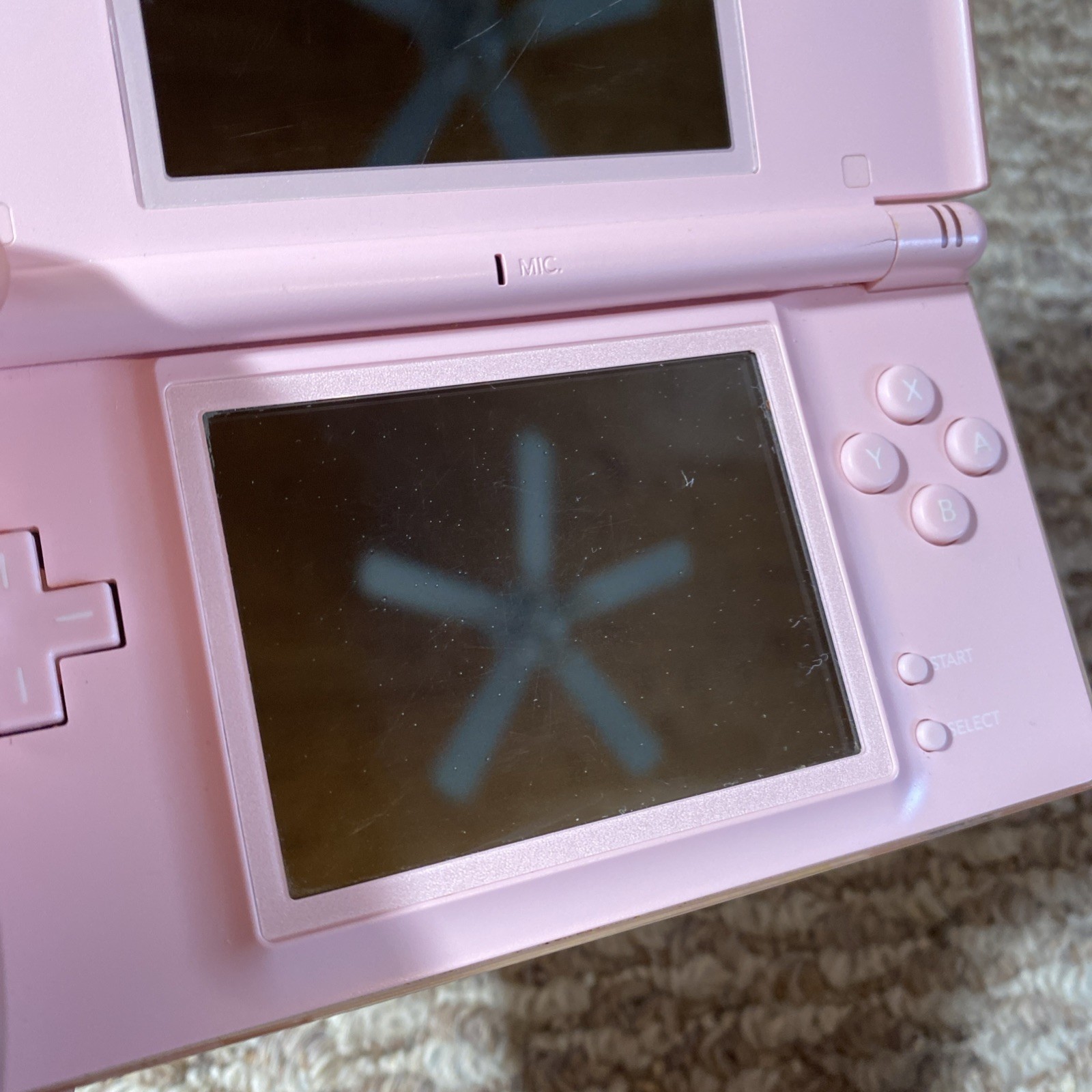 Nintendo DS Lite Coral Pink Handheld System WITH CHARGER AND STYLUS! USA Version