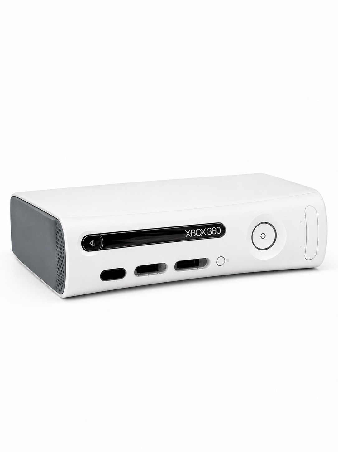 Microsoft Xbox 360 Pro White Console Gaming 2 Controllers W/ Cords, Ext Drive