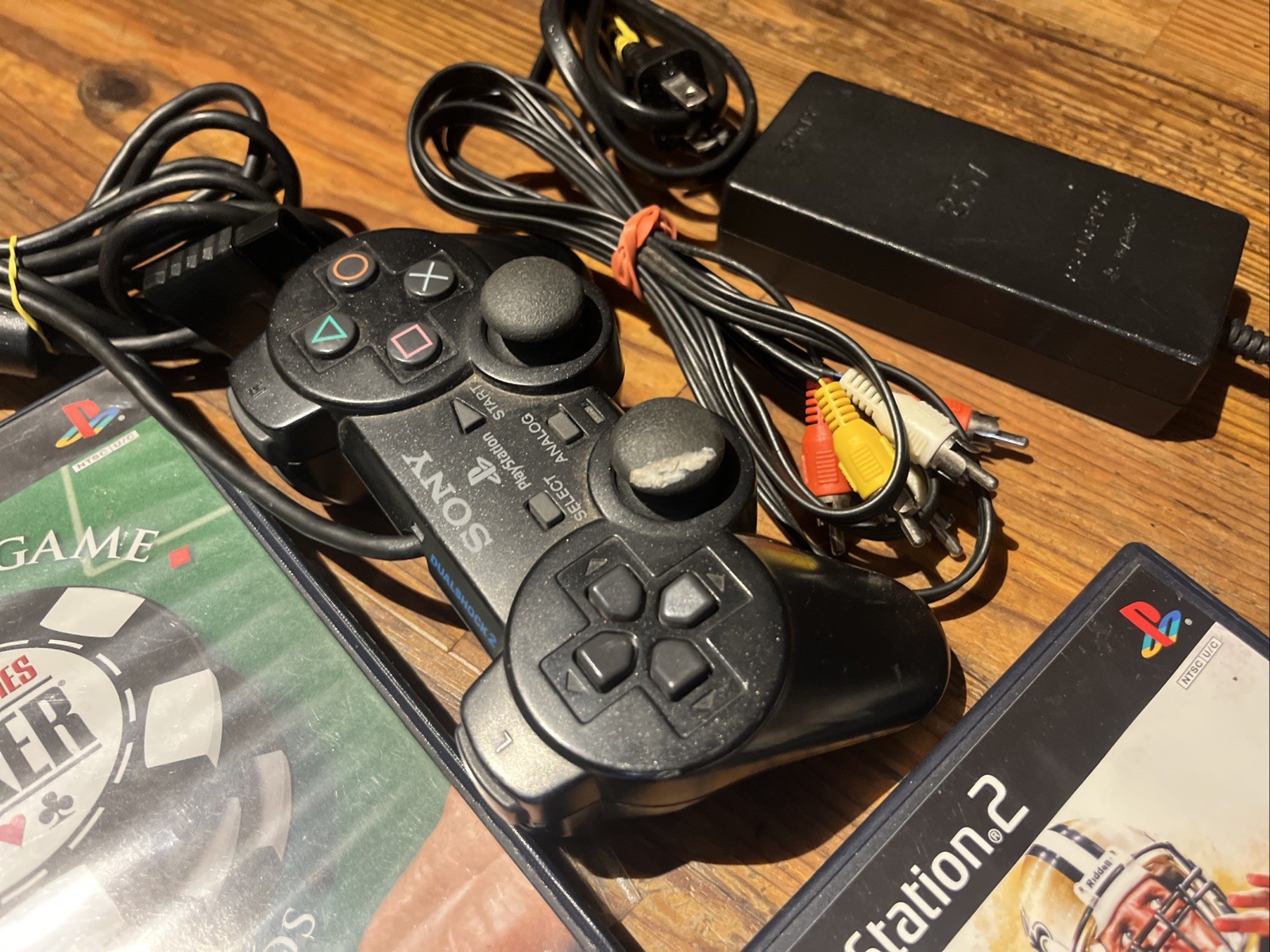 PlayStation 2 PS2 Slim SCPH-70012 TESTED w/ Controller 12 Sports Games Cables