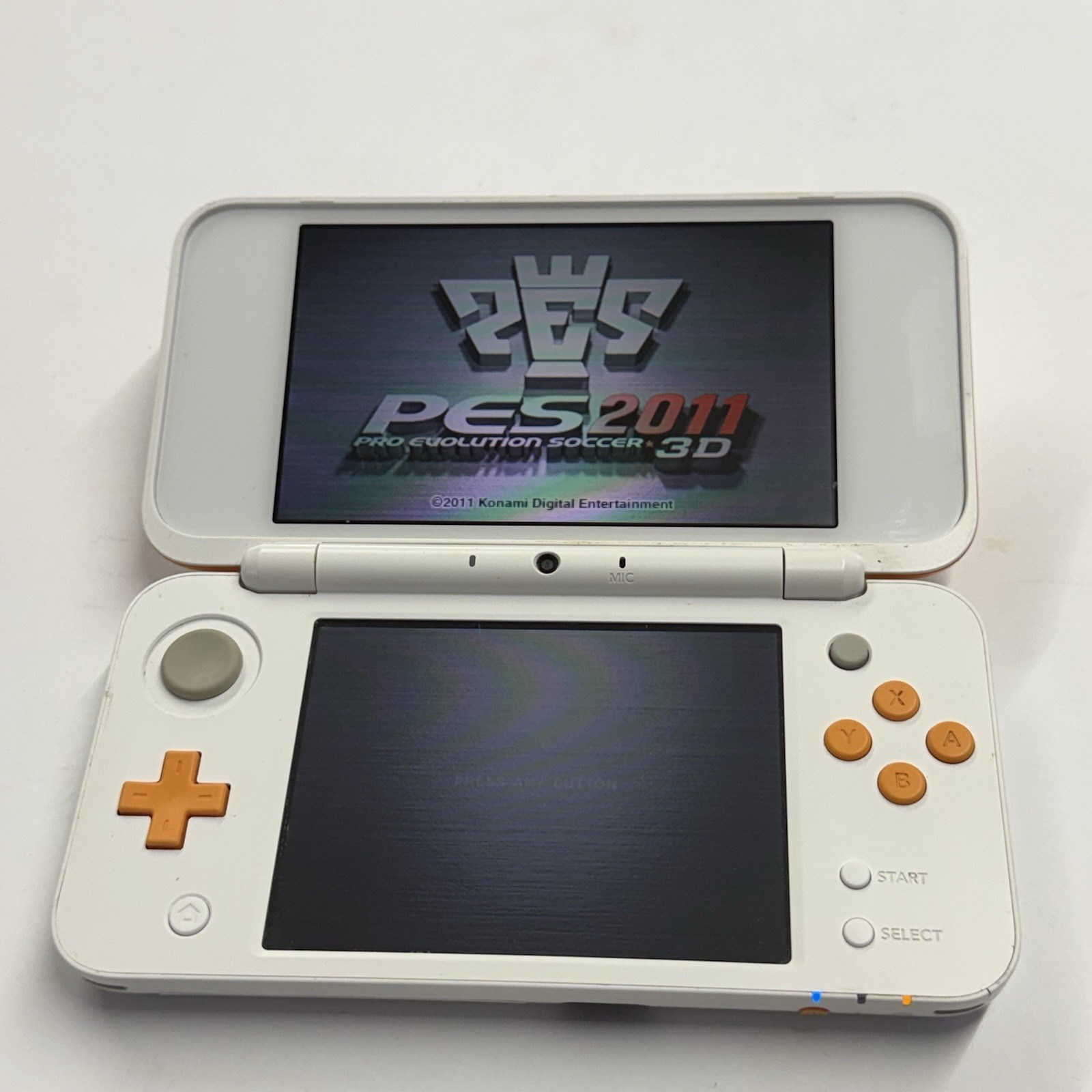 3ds – Nintendo 2DS XL Console – White Orange Tested And Working #2942