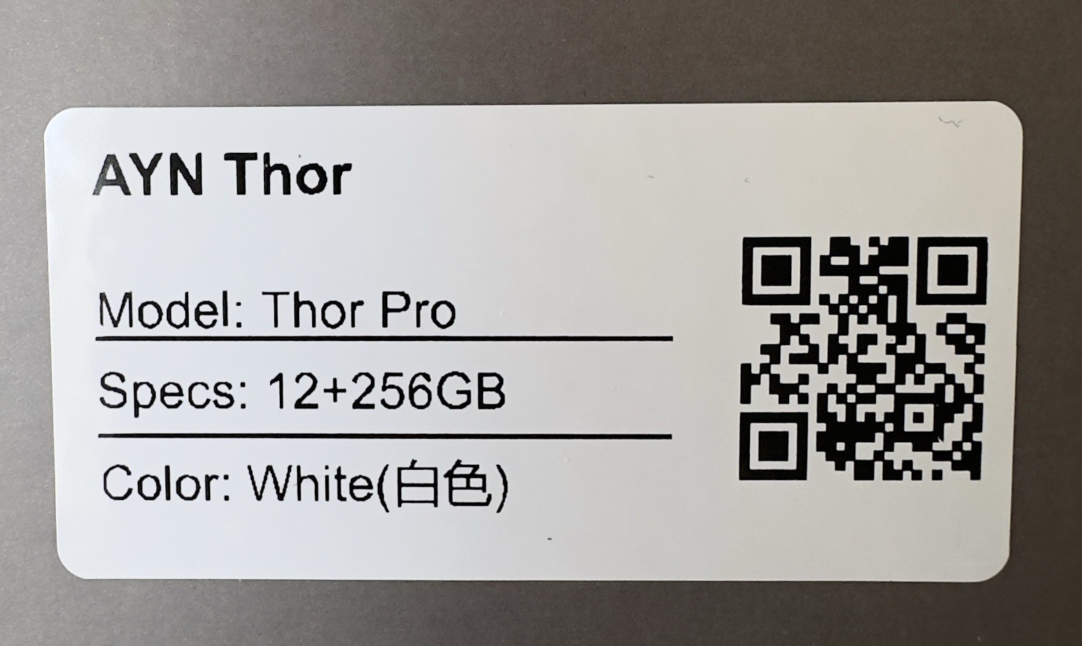 AYN Thor Pro 256GB White Handheld Gaming Console (Batch 4) (UFS 4.0)
