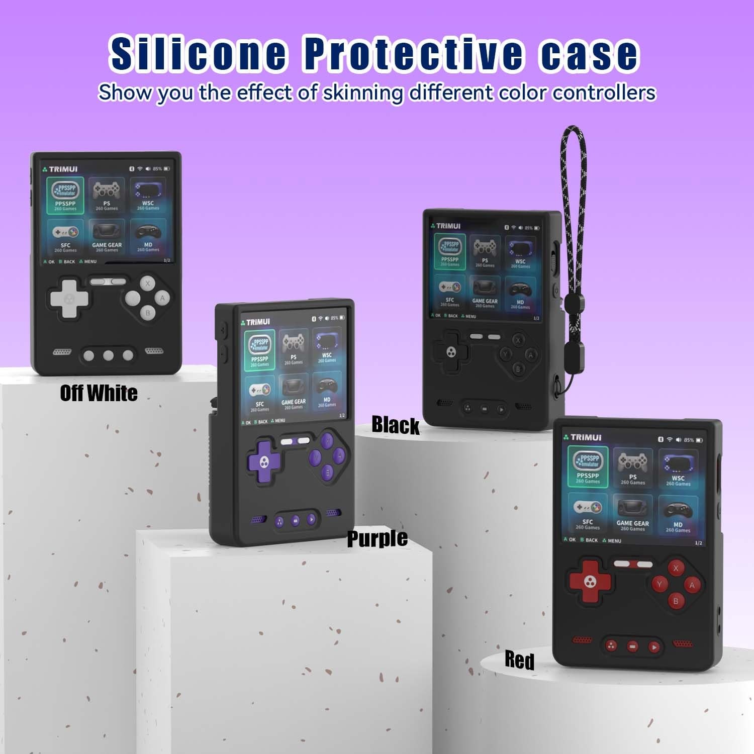 Silicone Case for Trimui Brick Retro Handheld Game Console, Soft Skin Cover f…