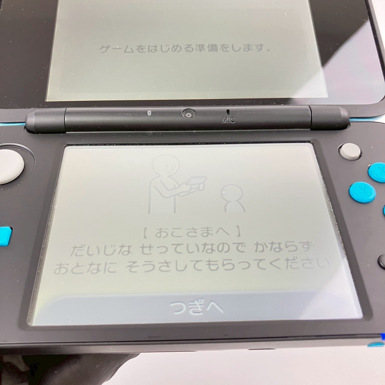 Nintendo new 2DS XL LL Turquoise x Black Console Boxed A Rank Japanese Only 194