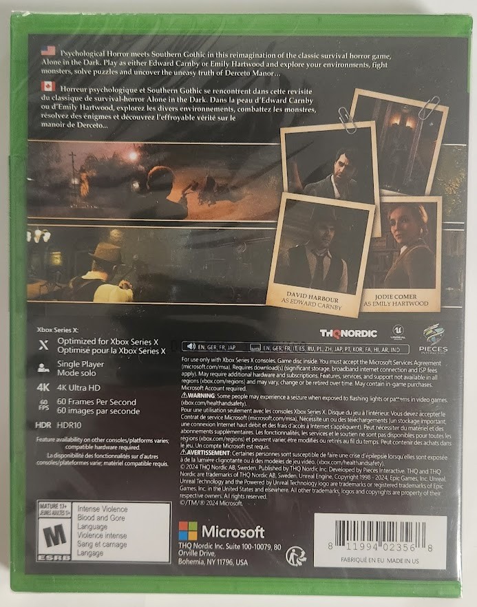 Alone in the Dark Xbox Series X Brand New Game Special (2024 Action/Adventure)